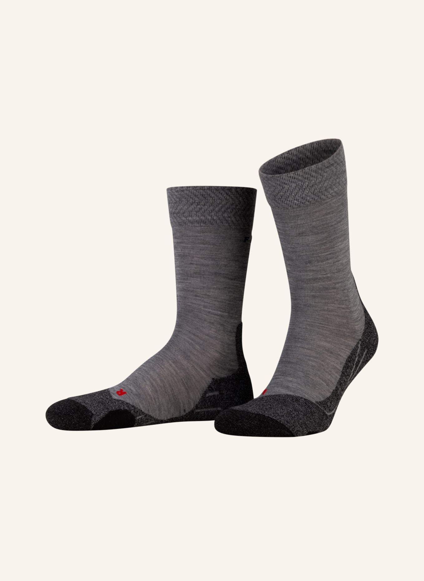 FALKE Trekking socks TK2, Color: BLACK/ GRAY (Image 1)