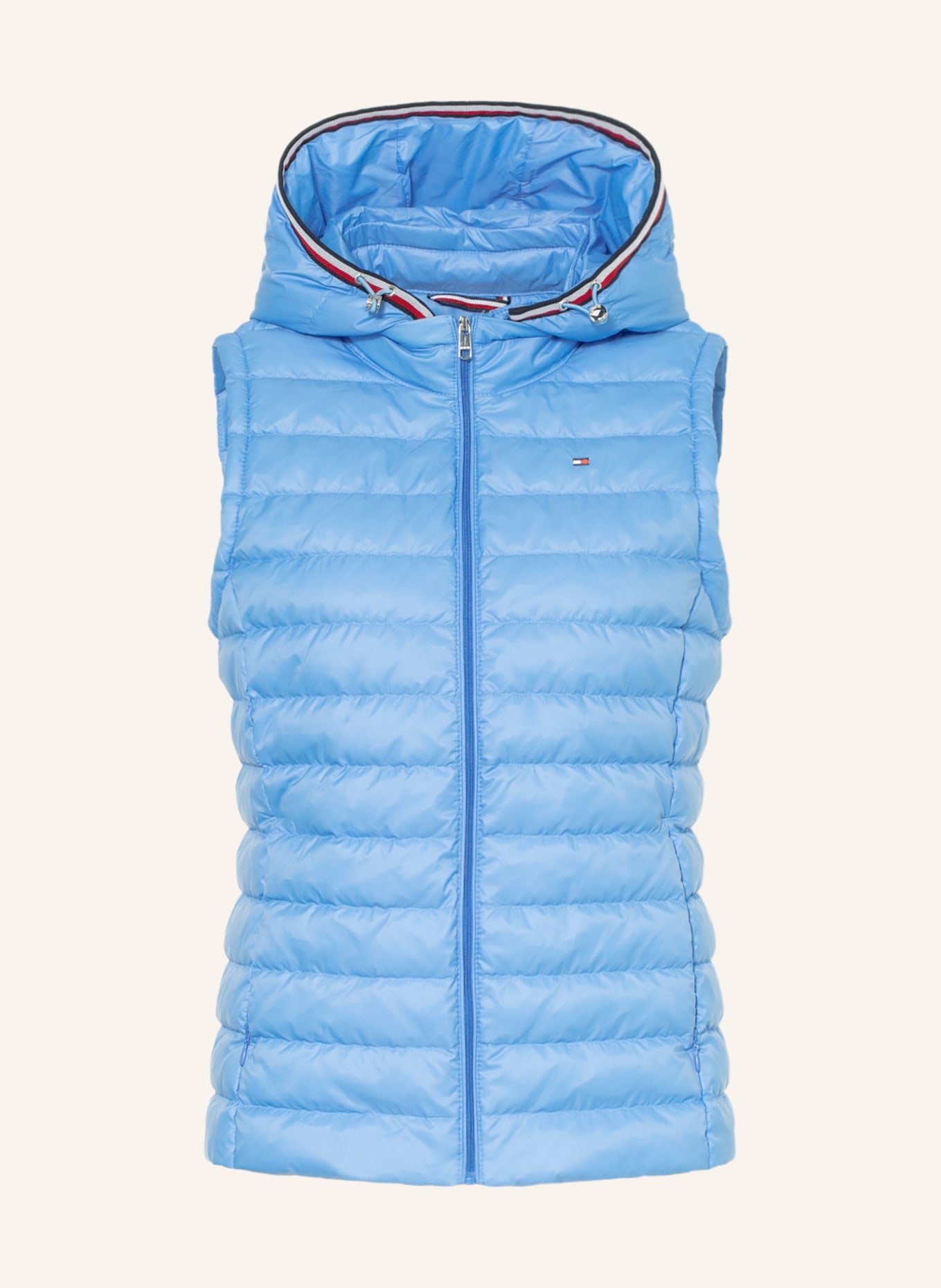 TOMMY HILFIGER Down vest with detachable hood, Color: LIGHT BLUE (Image 1)