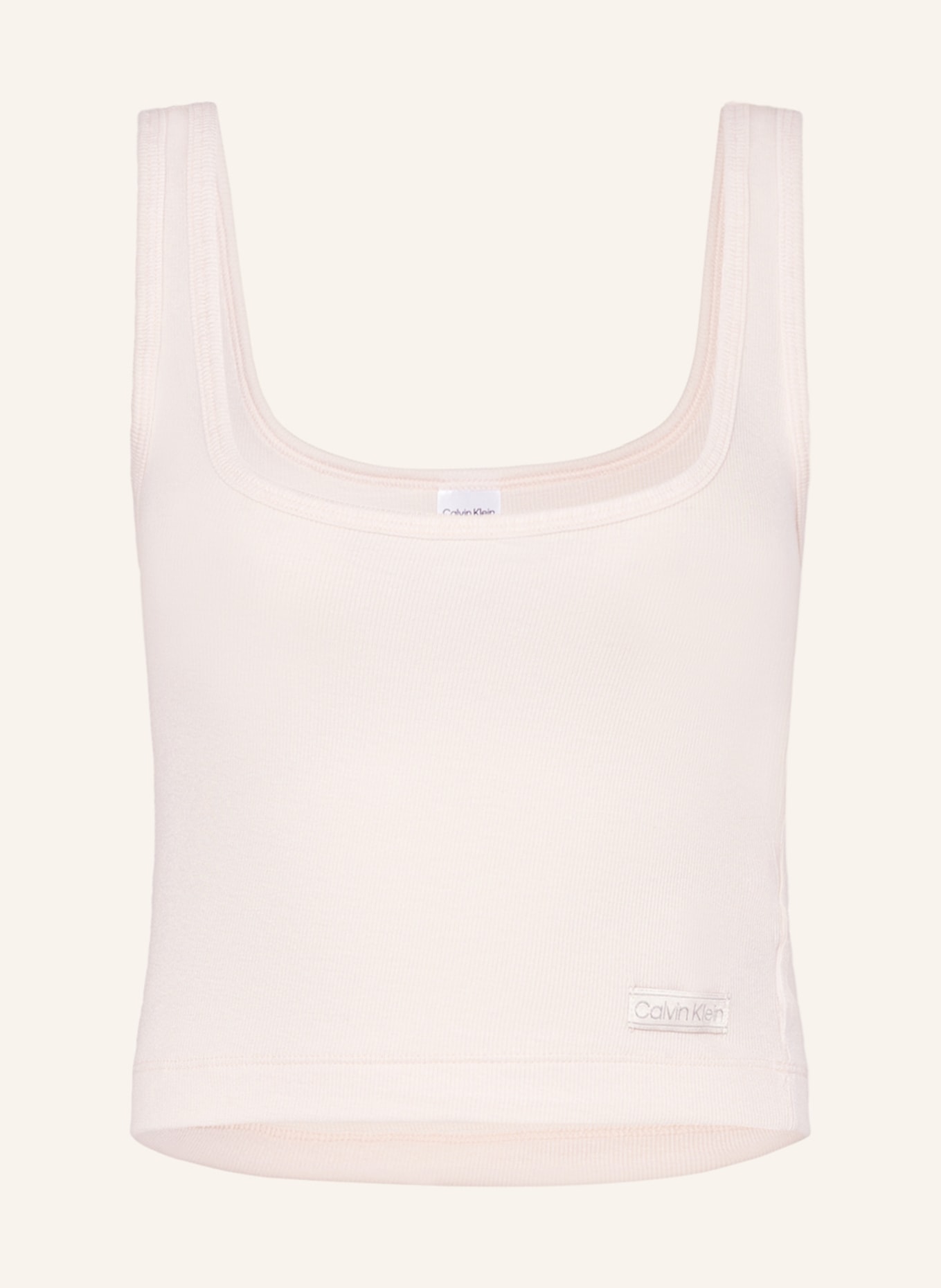 Calvin Klein Lounge top PURE RIBBED, Color: LIGHT PINK/ CREAM (Image 1)