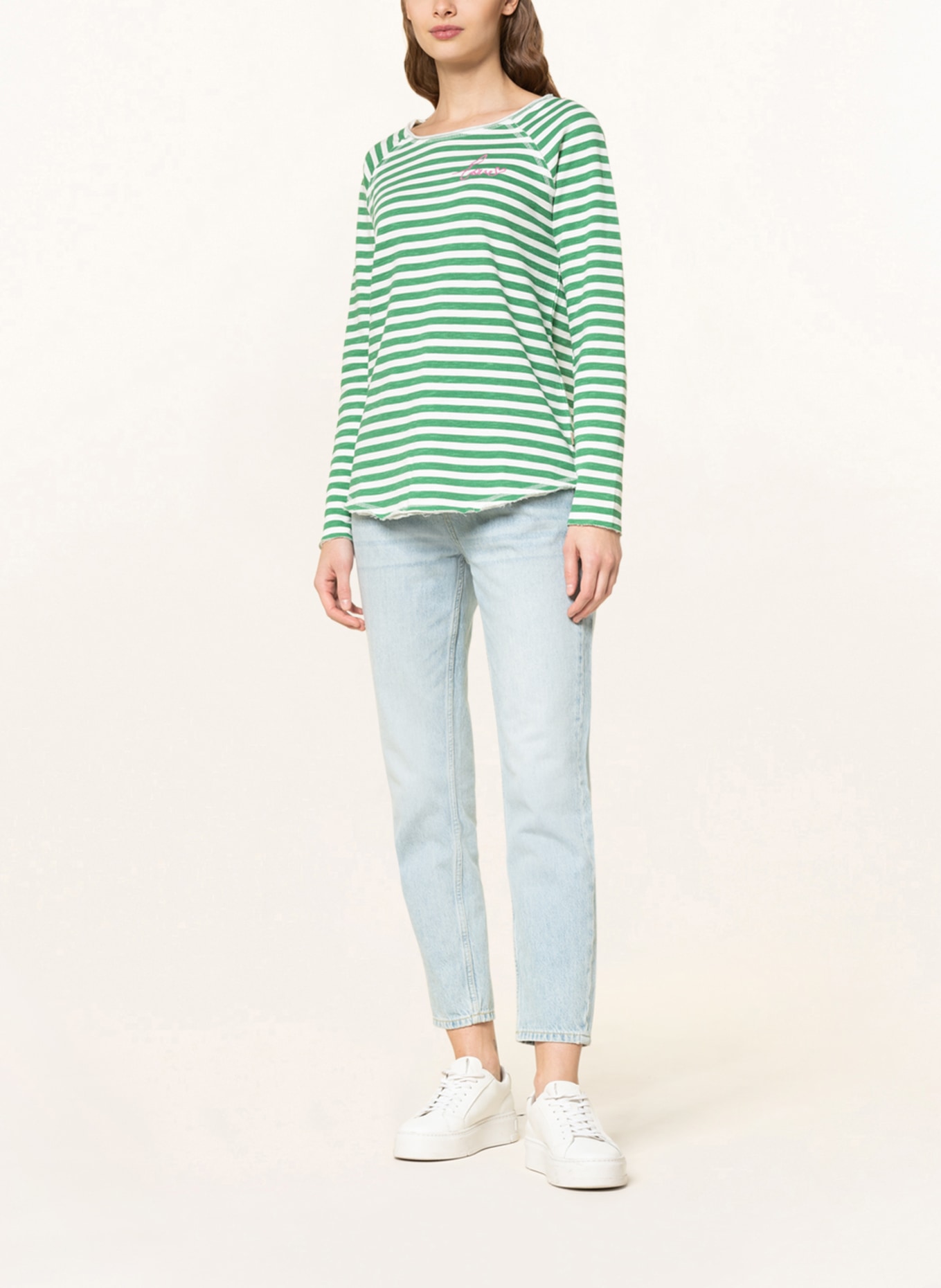 LIEBLINGSSTÜCK Sweatshirt CATHRINAEP, Color: GREEN/ WHITE (Image 2)