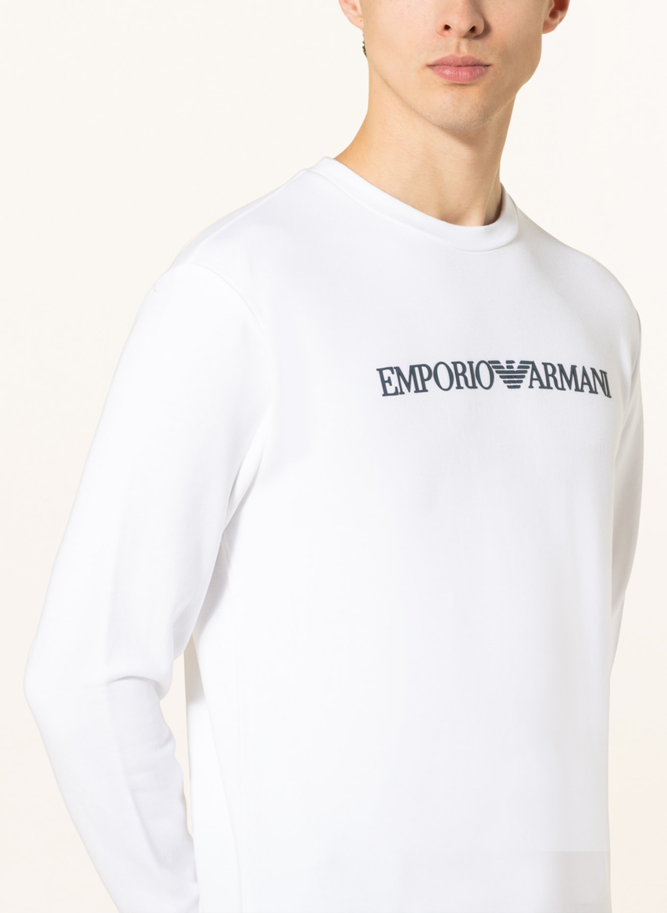 Emporio armani white sweatshirt cheap