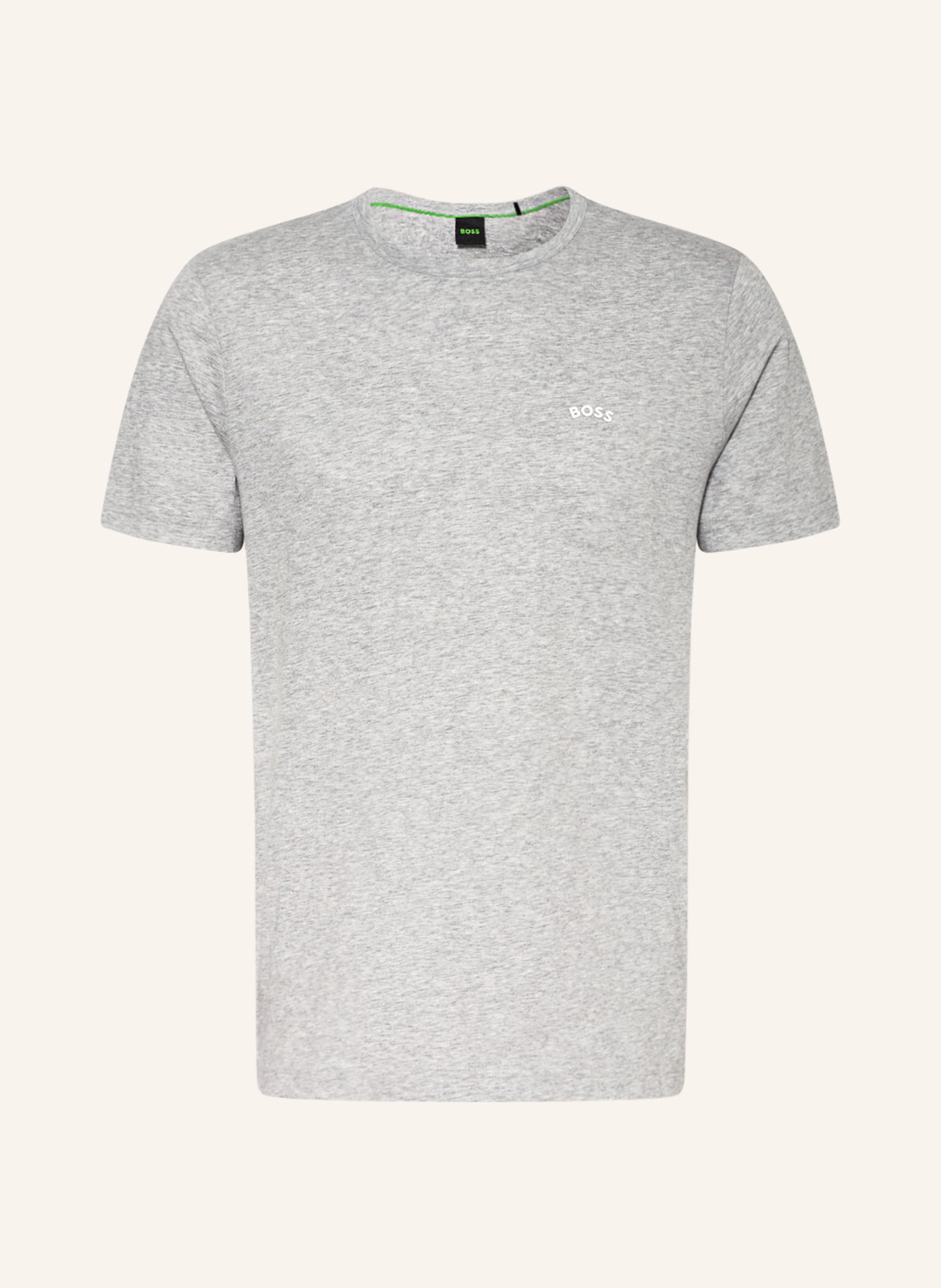 BOSS T-shirt TEE CURVED, Color: LIGHT GRAY (Image 1)