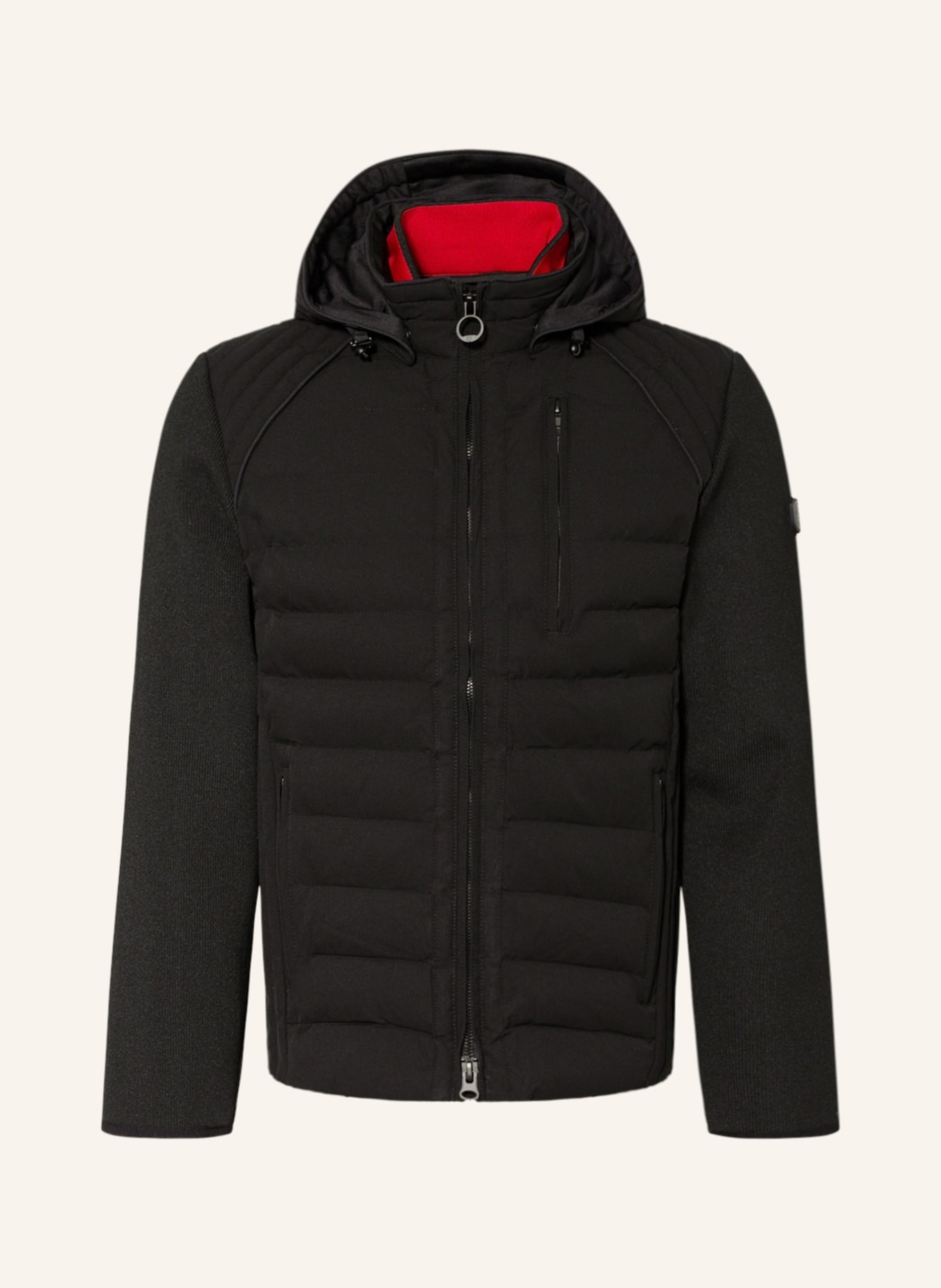 WELLENSTEYN Quilted jacket MOLECULE in mixed materials, Color: BLACK (Image 1)