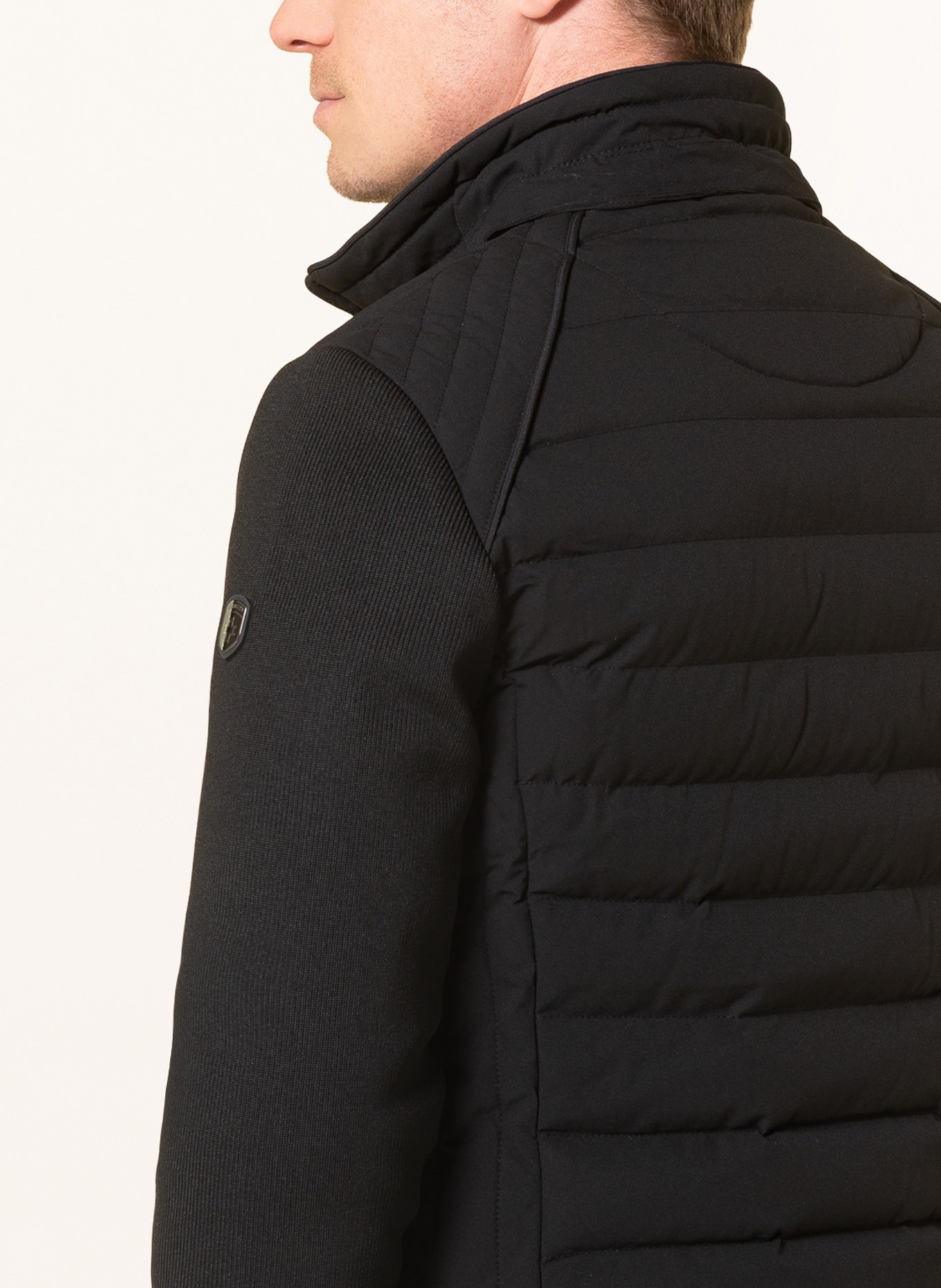 WELLENSTEYN Quilted jacket MOLECULE in mixed materials, Color: BLACK (Image 6)