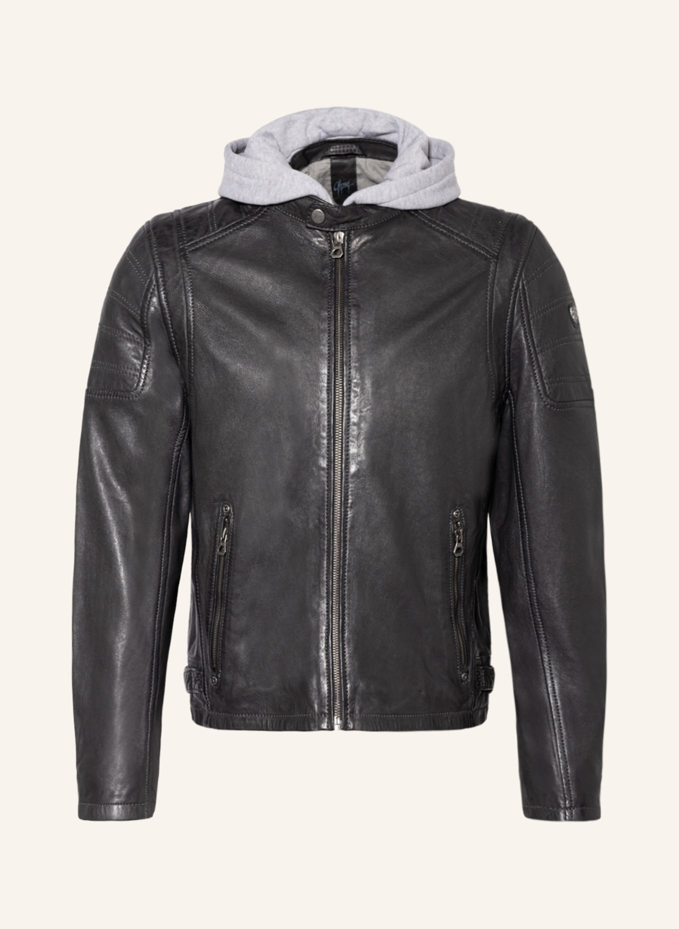 gipsy Leather jacket RAYLO, Color: DARK GRAY (Image 1)