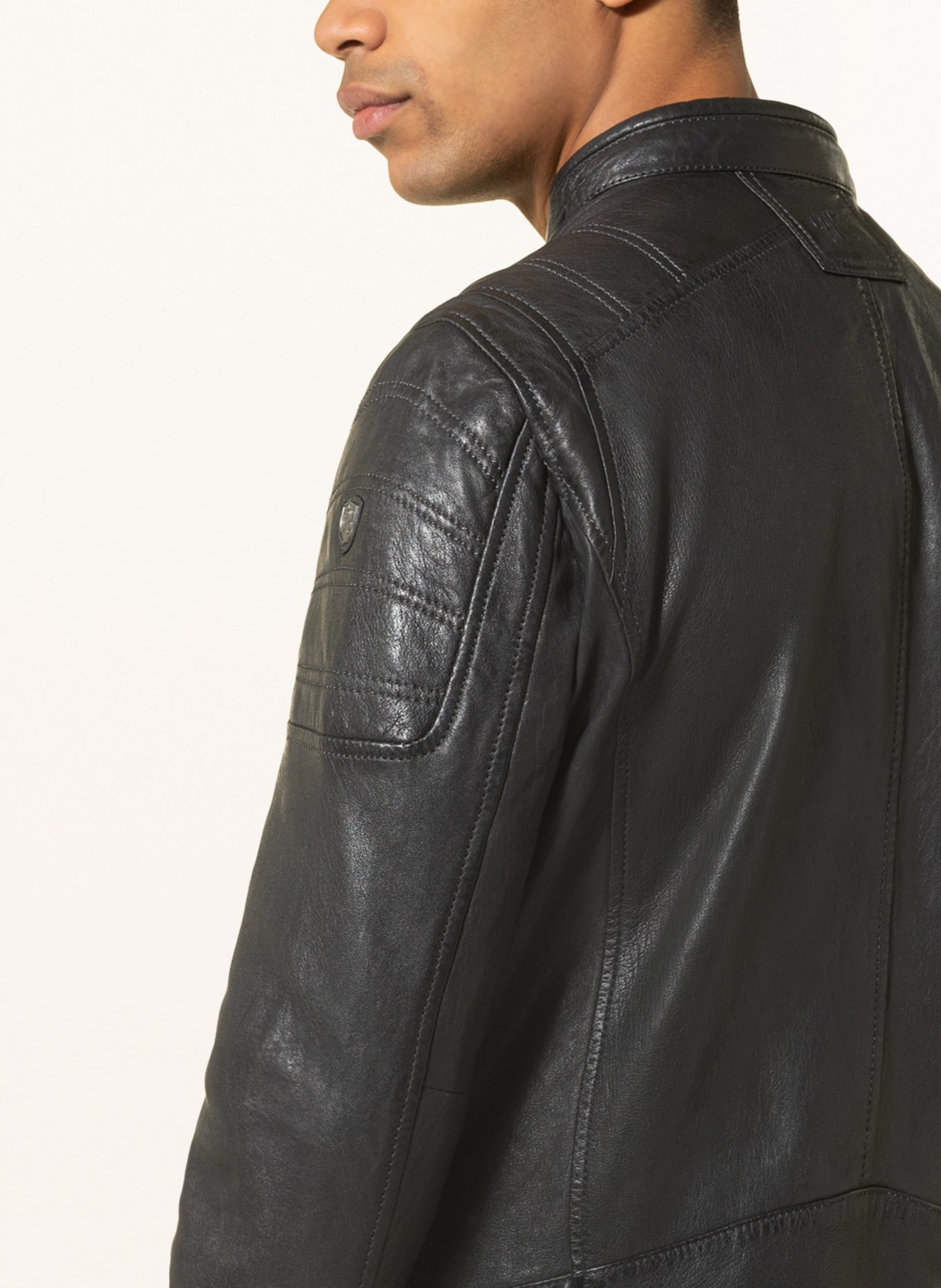 gipsy Leather jacket RAYLO, Color: DARK GRAY (Image 6)