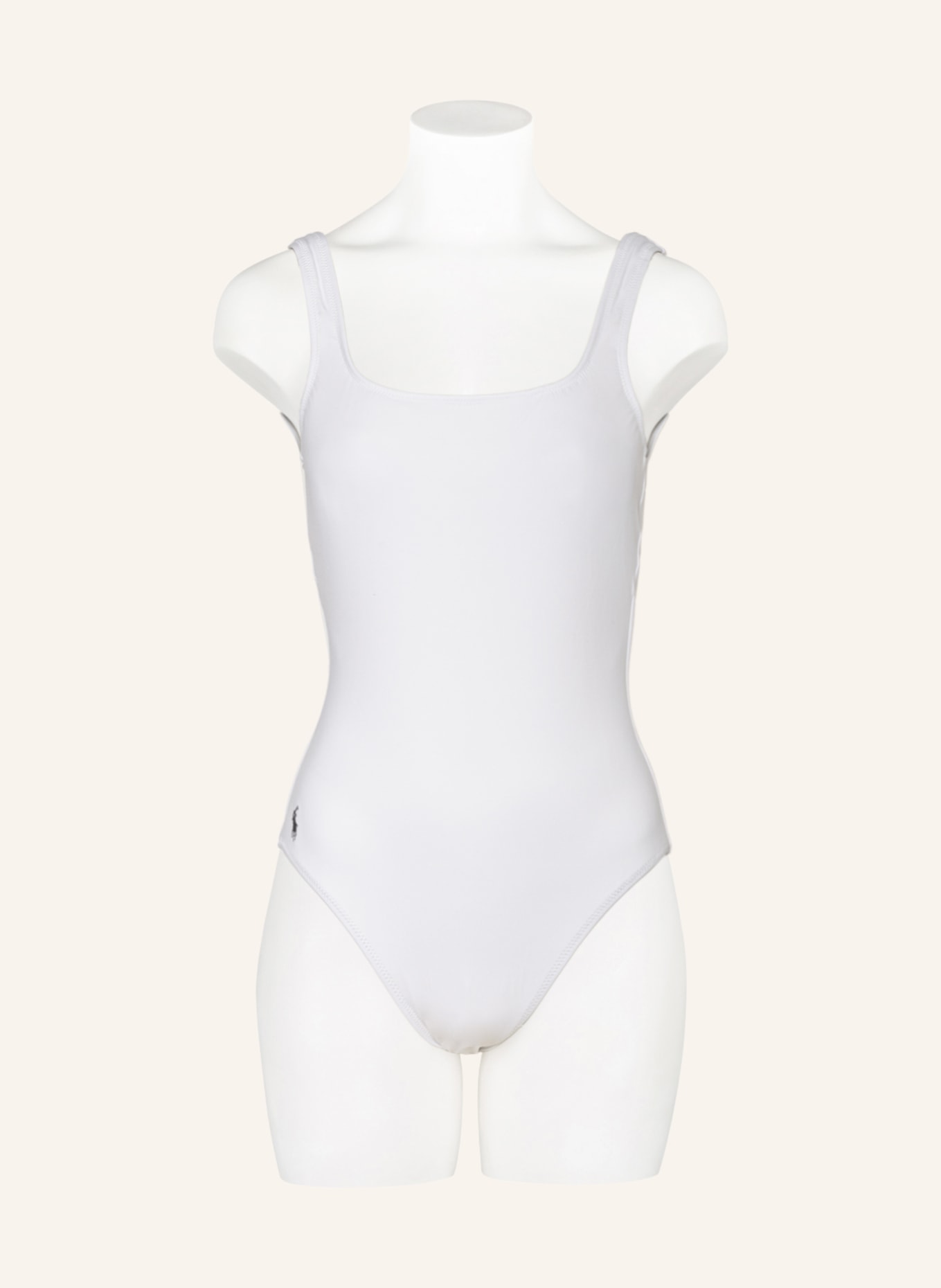 POLO RALPH LAUREN Swimsuit SIGNATURE SOLIDS, Color: WHITE (Image 2)