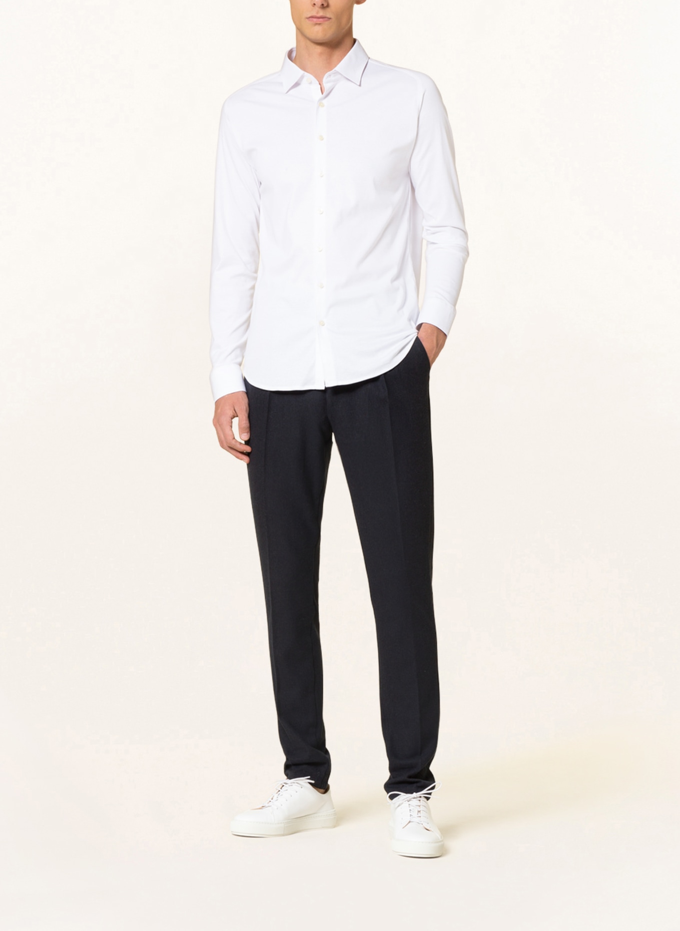 DESOTO Jerseyhemd Slim Fit , Farbe: WEISS (Bild 2)