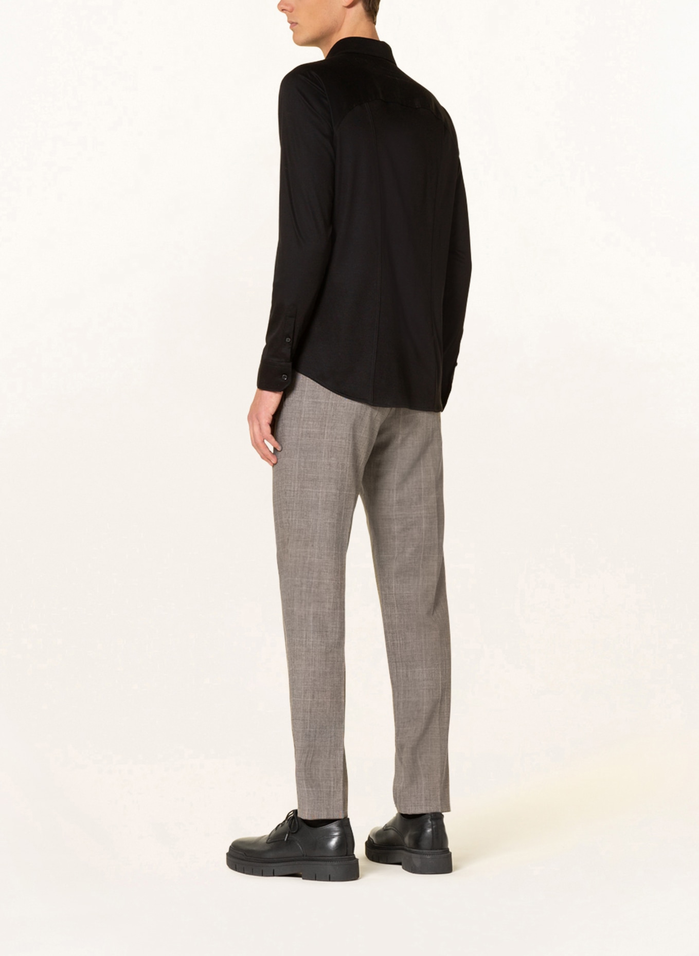 DESOTO Jerseyhemd Slim Fit: SCHWARZ