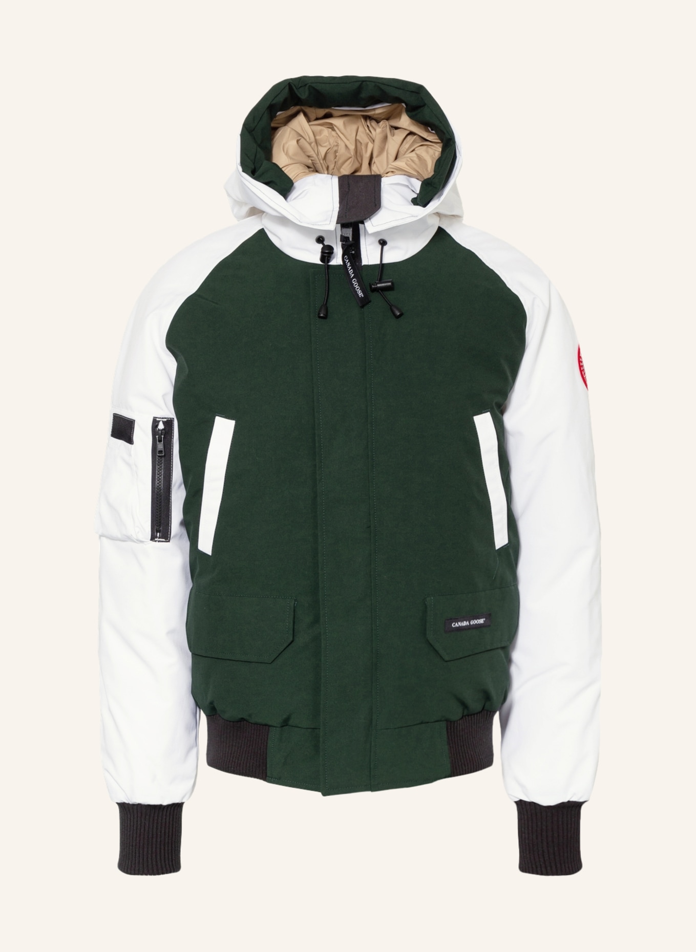 CANADA GOOSE Down jacket CHILLIWACK , Color: DARK GREEN/ WHITE (Image 1)