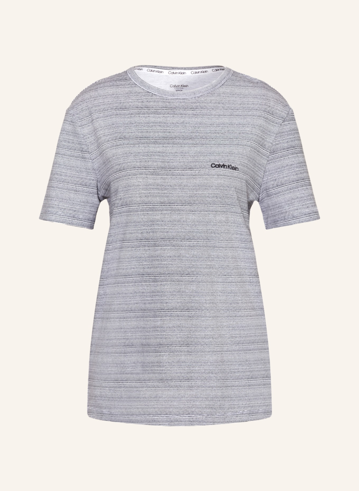 Calvin Klein Schlafshirt PURE COTTON , Farbe: SCHWARZ/ WEISS (Bild 1)