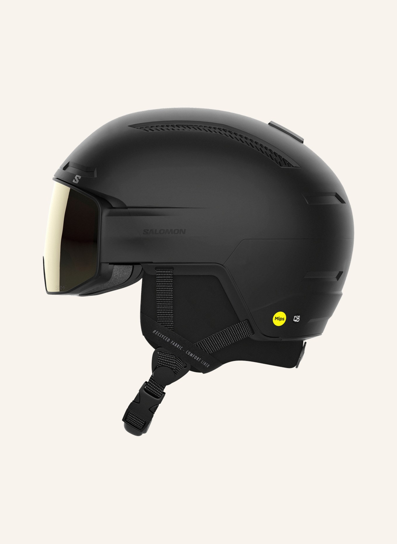 SALOMON Lyžařská helma DRIVER PRO SIGMA MIPS se štítem, Barva: ČERNÁ (Obrázek 3)