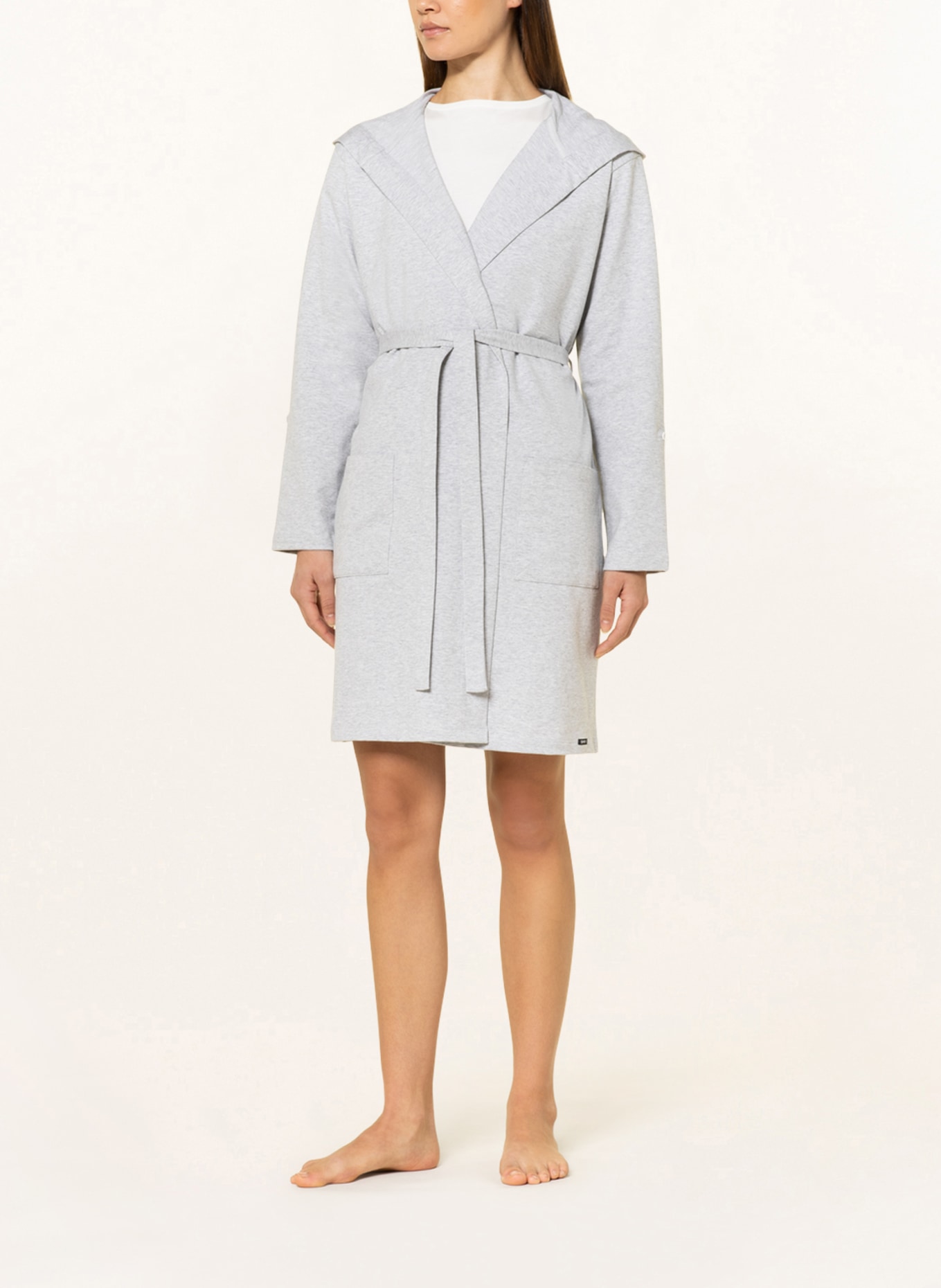 Skiny Women’s bathrobe EVERY NIGHT IN MIX & MATCH, Color: LIGHT GRAY (Image 2)