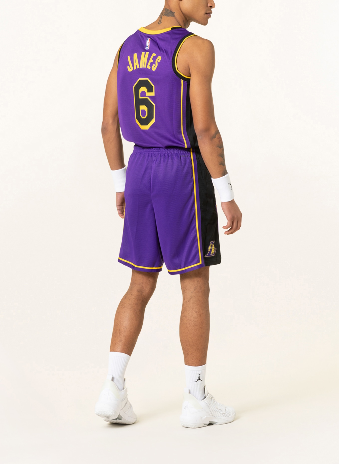 Nike Basketball shorts JORDAN DRI-FIT SWINGMAN, Color: PURPLE/ BLACK/ YELLOW (Image 3)