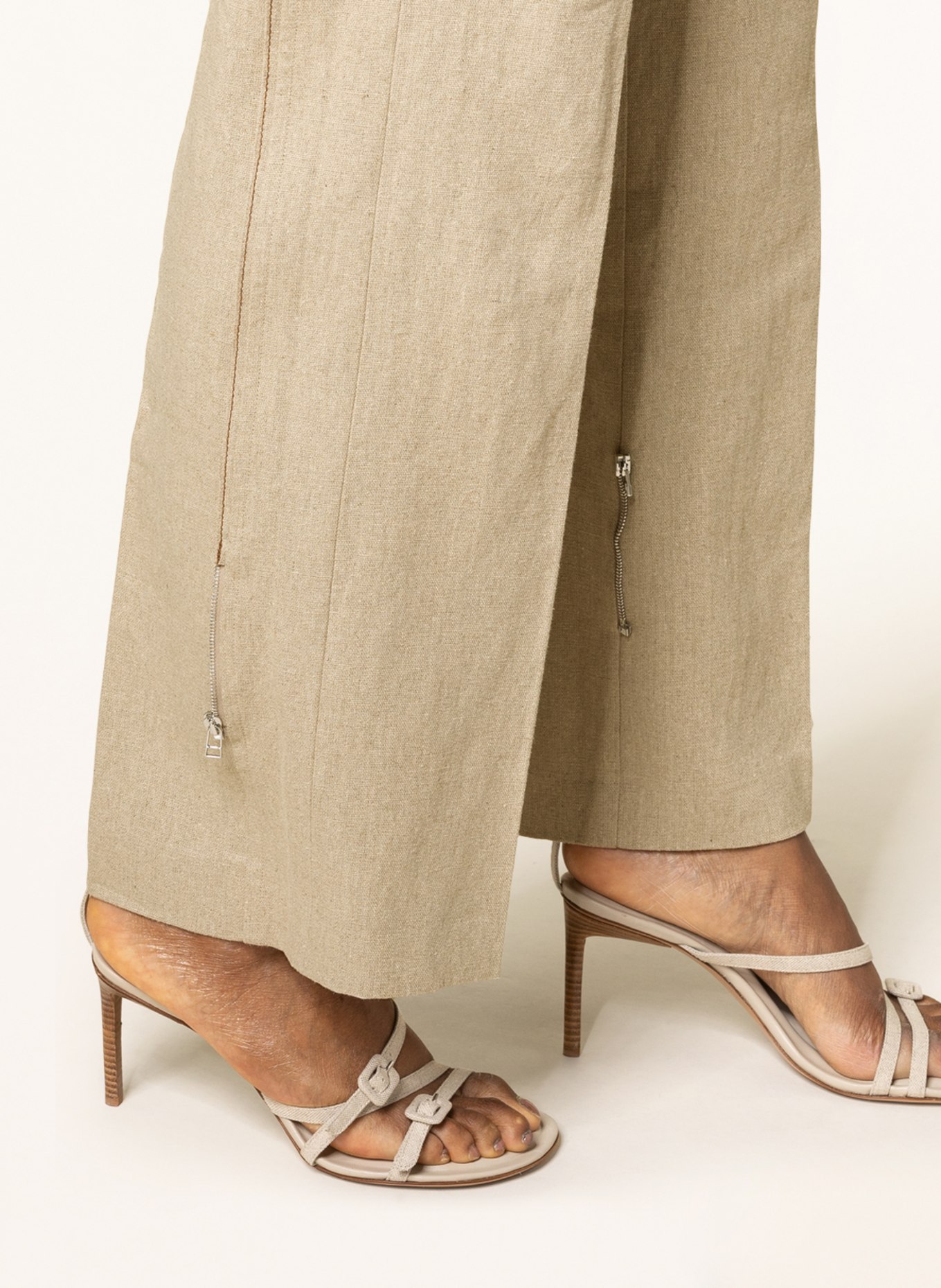 JACQUEMUS Wide leg trousers LE PANTALON ASTOUIN in linen, Color: BEIGE (Image 5)