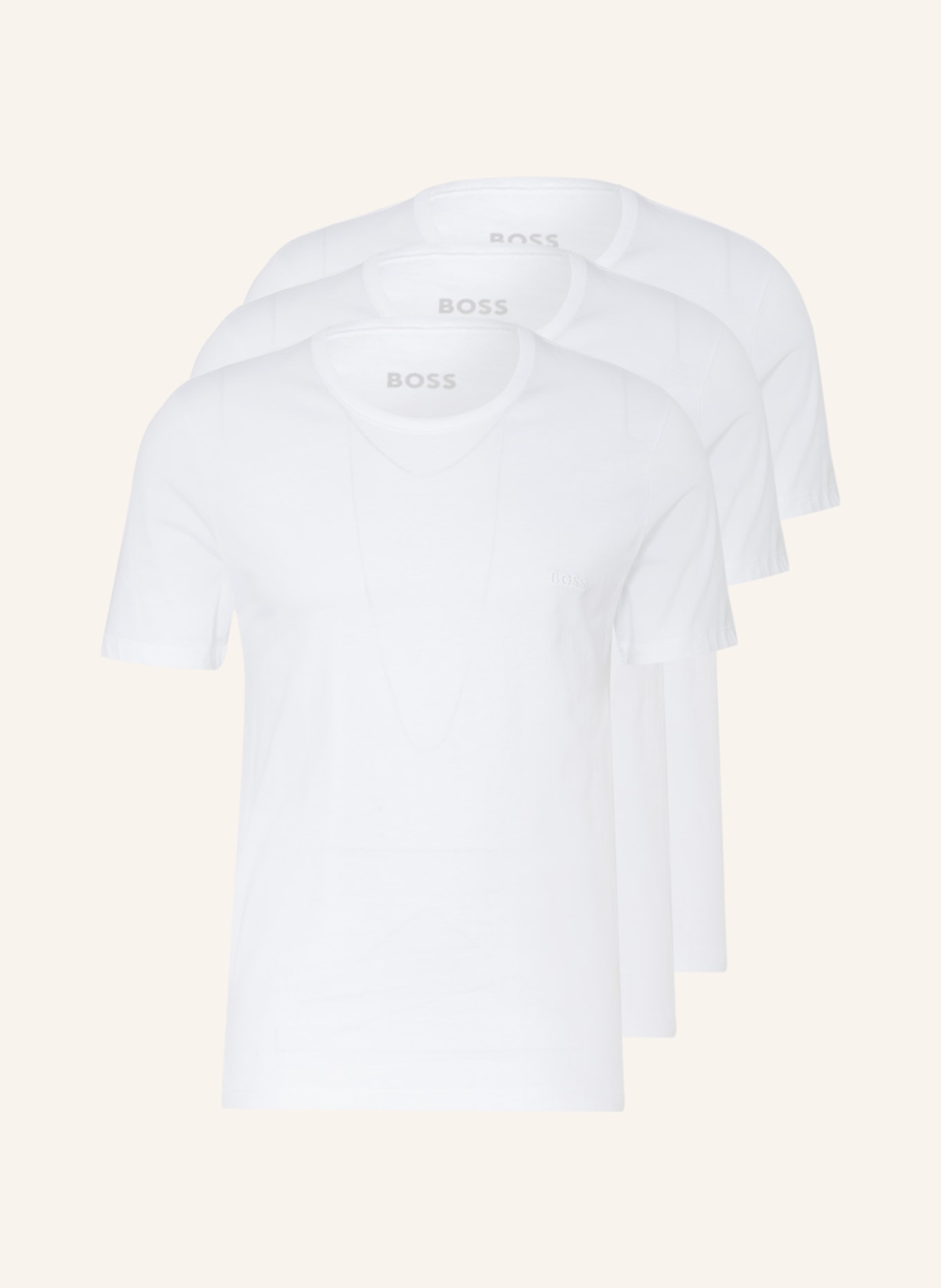 BOSS Sada 3 triček, Barva: BÍLÁ (Obrázek 1)