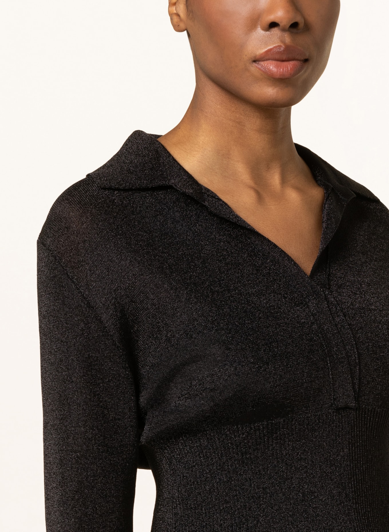 GAUGE81 Sweater ARENDAL with glitter thread , Color: BLACK (Image 4)