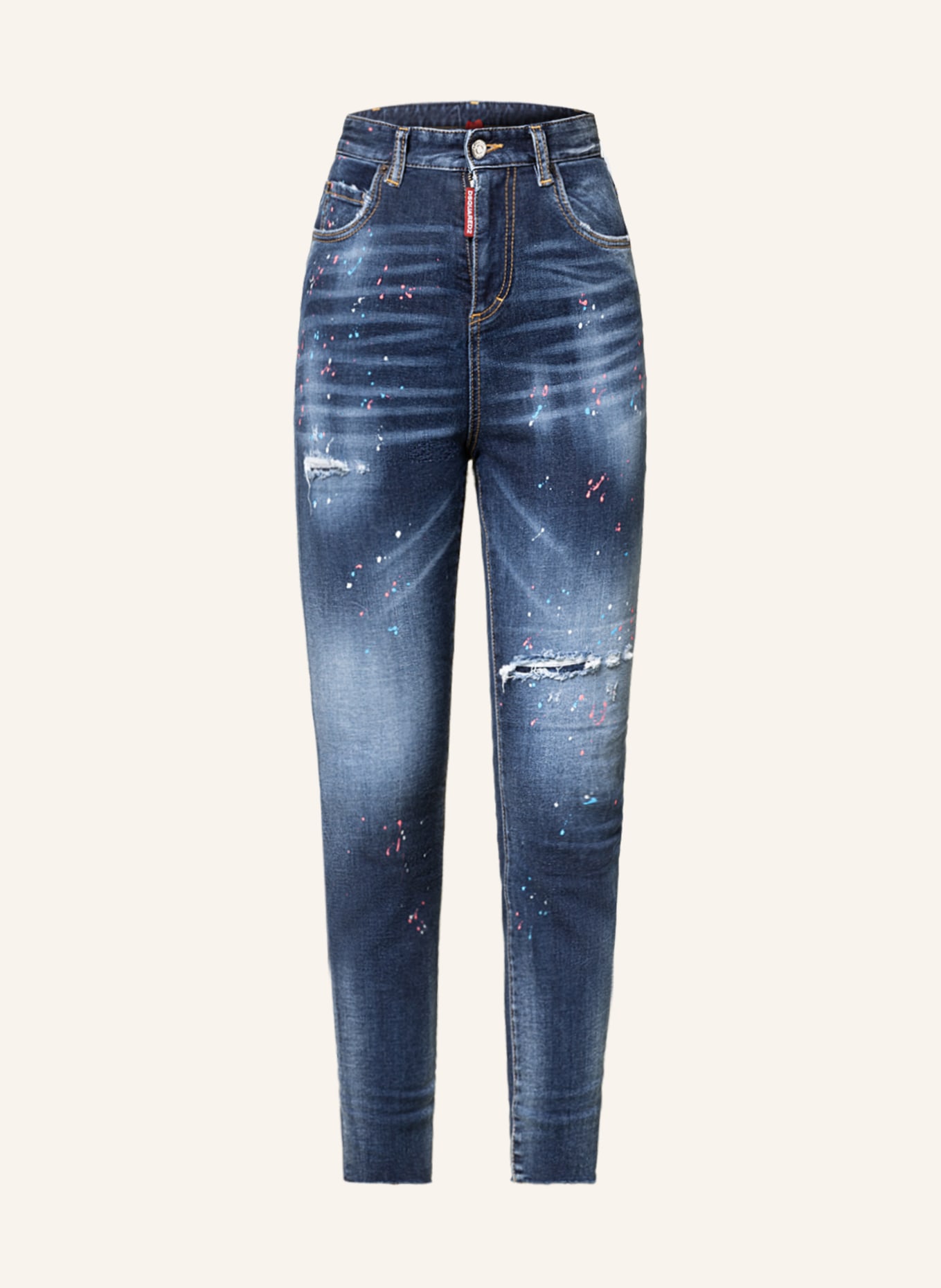 DSQUARED2 Destroyed jeans TWIGGY, Color: 470 NAVY BLUE (Image 1)