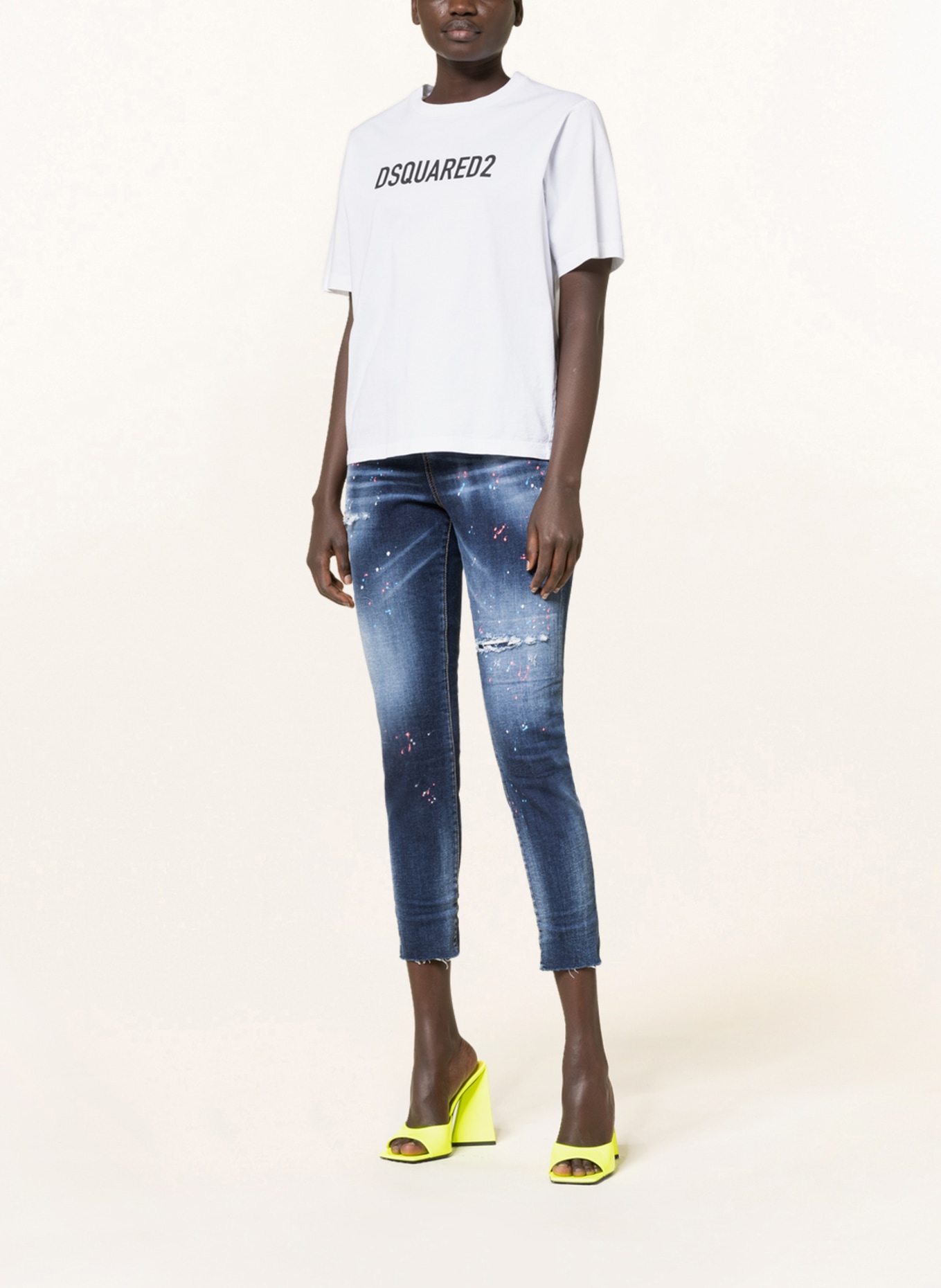DSQUARED2 Destroyed jeans TWIGGY, Color: 470 NAVY BLUE (Image 2)