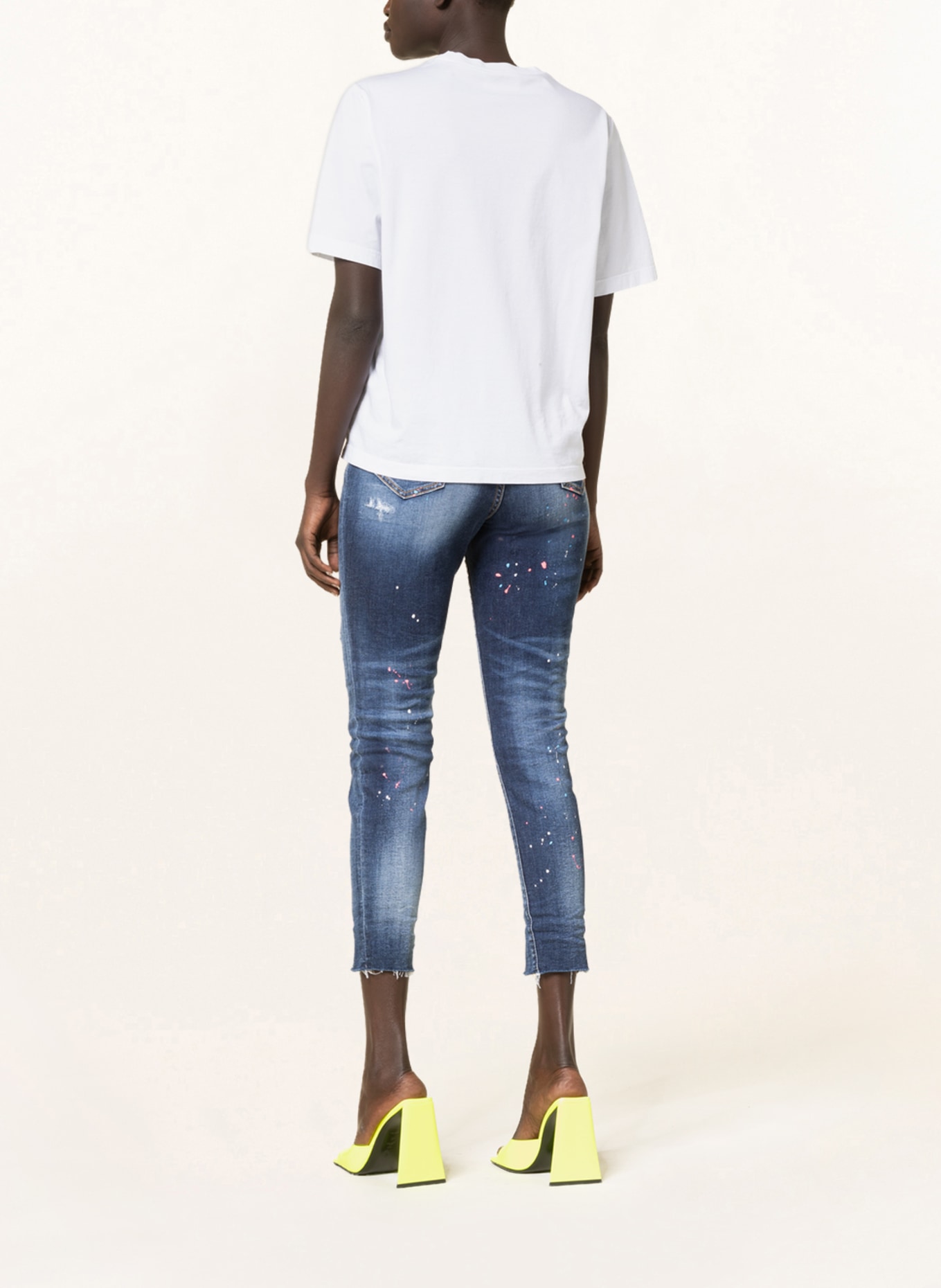 DSQUARED2 Destroyed jeans TWIGGY, Color: 470 NAVY BLUE (Image 3)