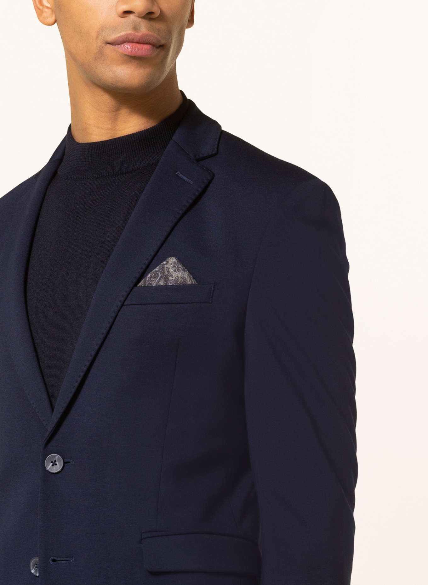PAUL Suit jacket slim fit in jersey: 680 NAVY