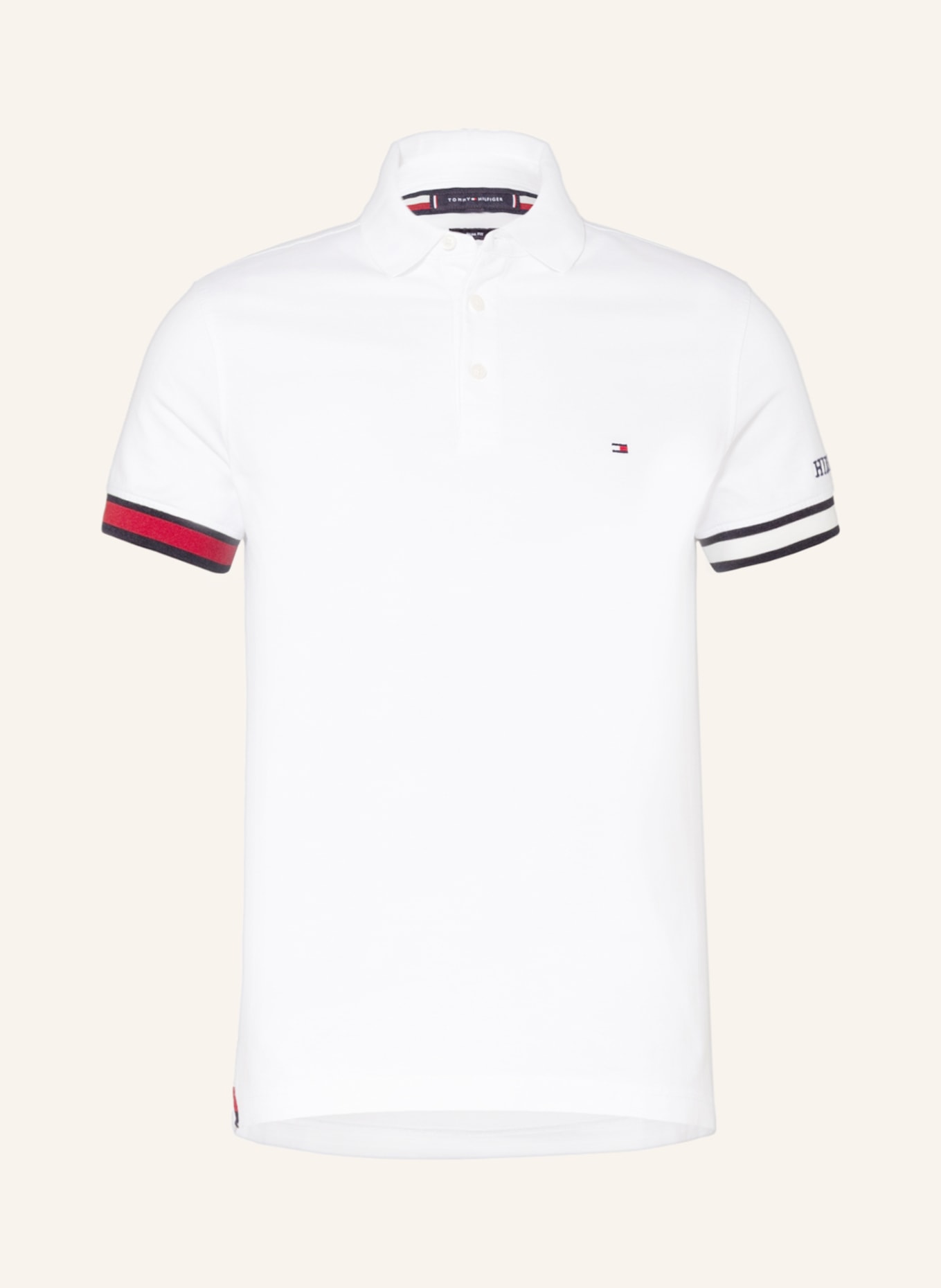TOMMY HILFIGER Jersey polo shirt slim fit , Color: WHITE (Image 1)