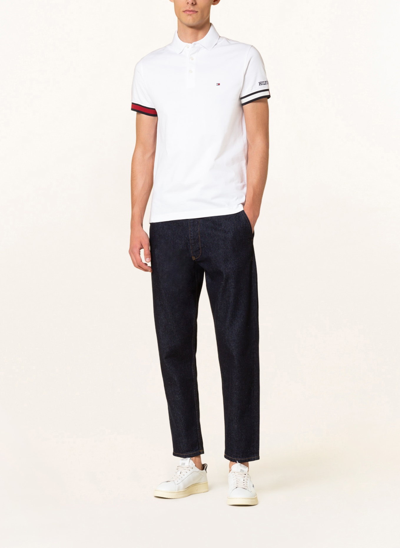 TOMMY HILFIGER Jersey polo shirt slim fit , Color: WHITE (Image 2)
