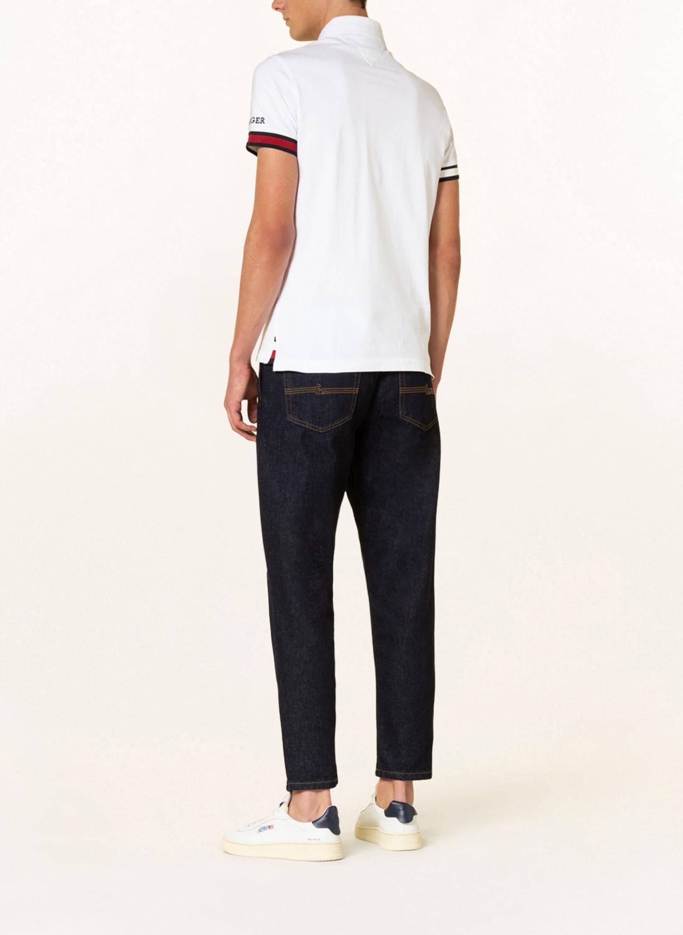 TOMMY HILFIGER Jersey-Poloshirt Slim Fit , Farbe: WEISS (Bild 3)