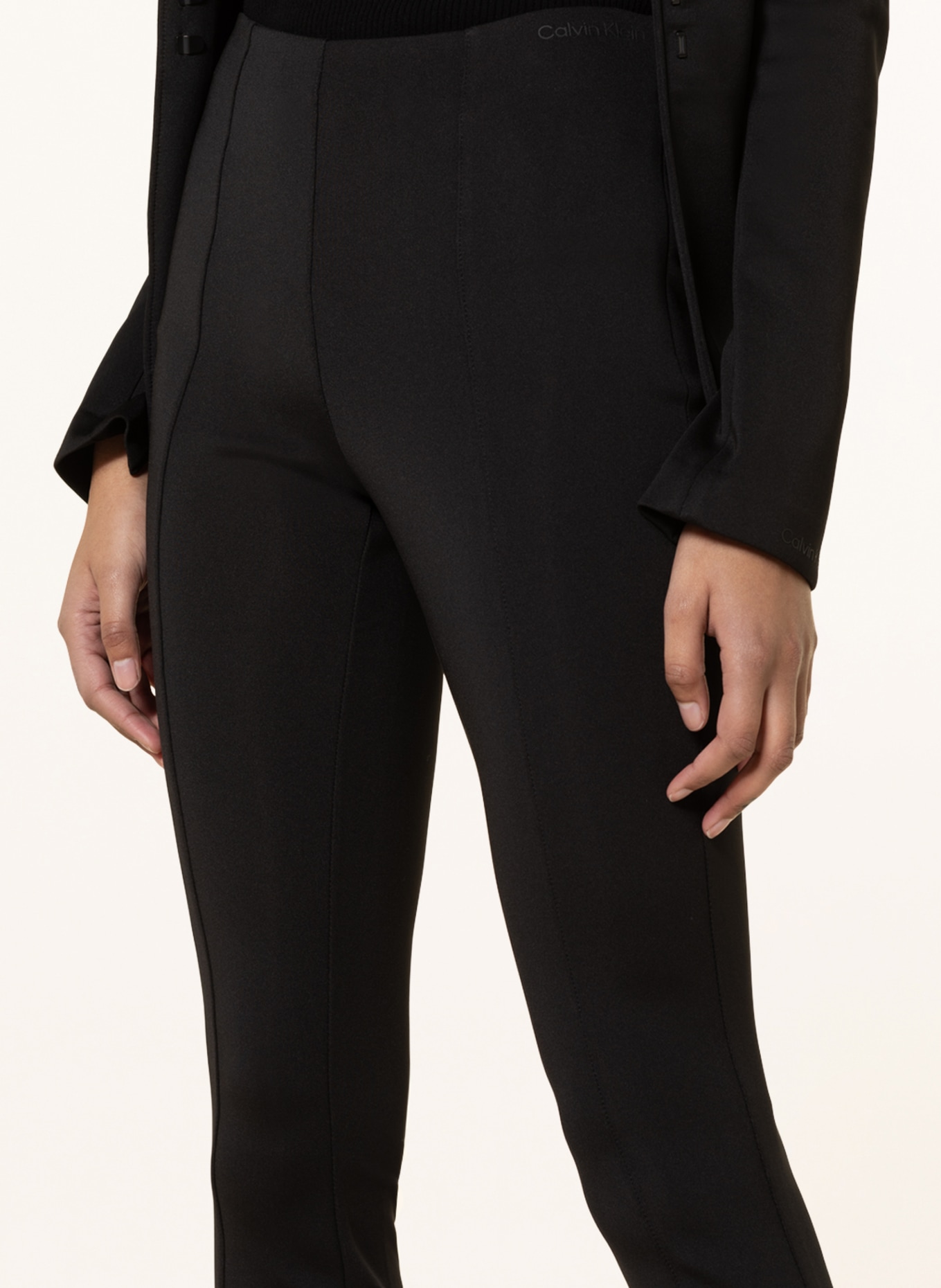 Calvin Klein Performance logo waist legging short co-ord in black