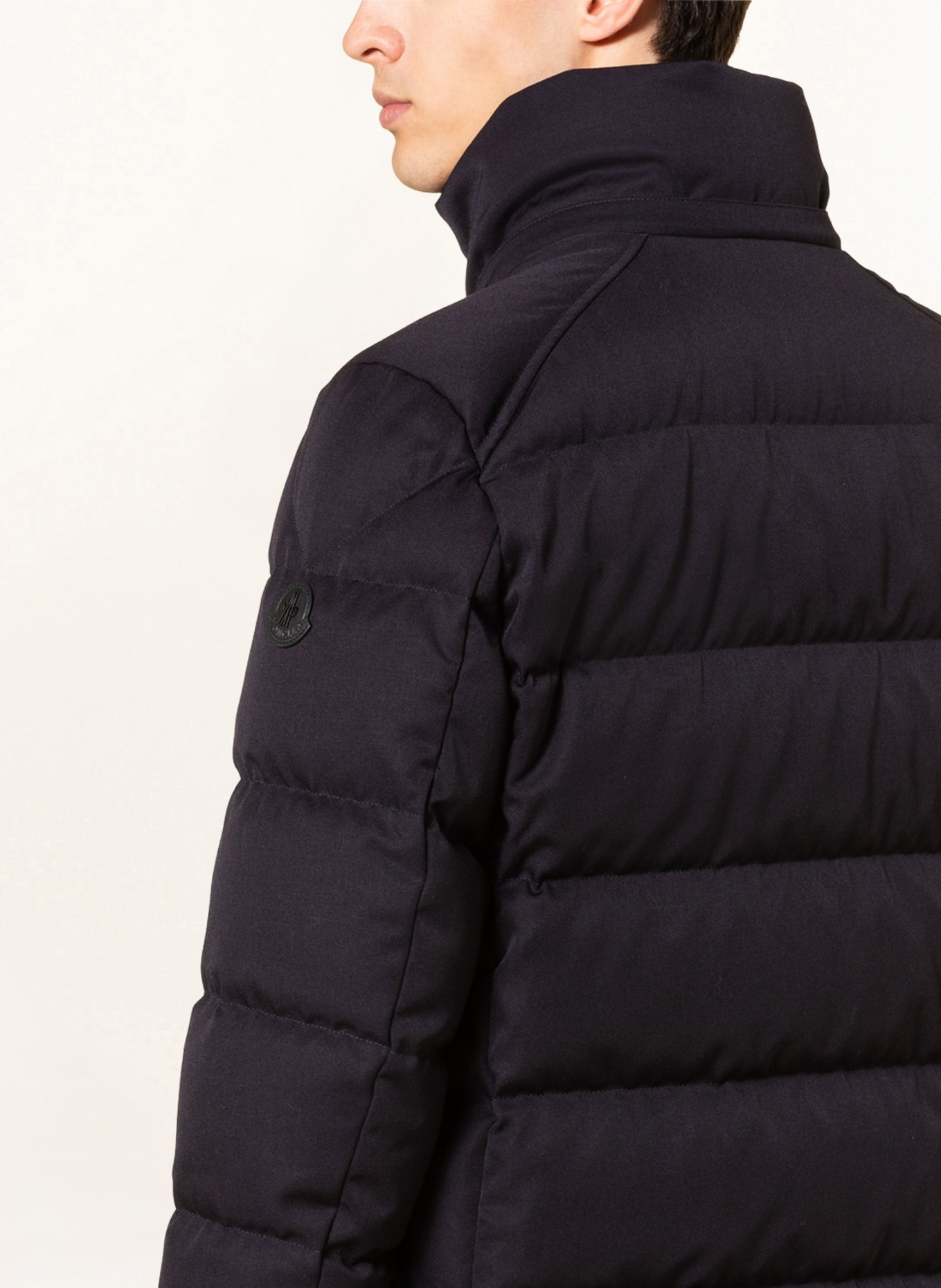 MONCLER Péřová bunda SOLIDAGE s odnímatelnou kapucí , Barva: TMAVĚ MODRÁ (Obrázek 6)