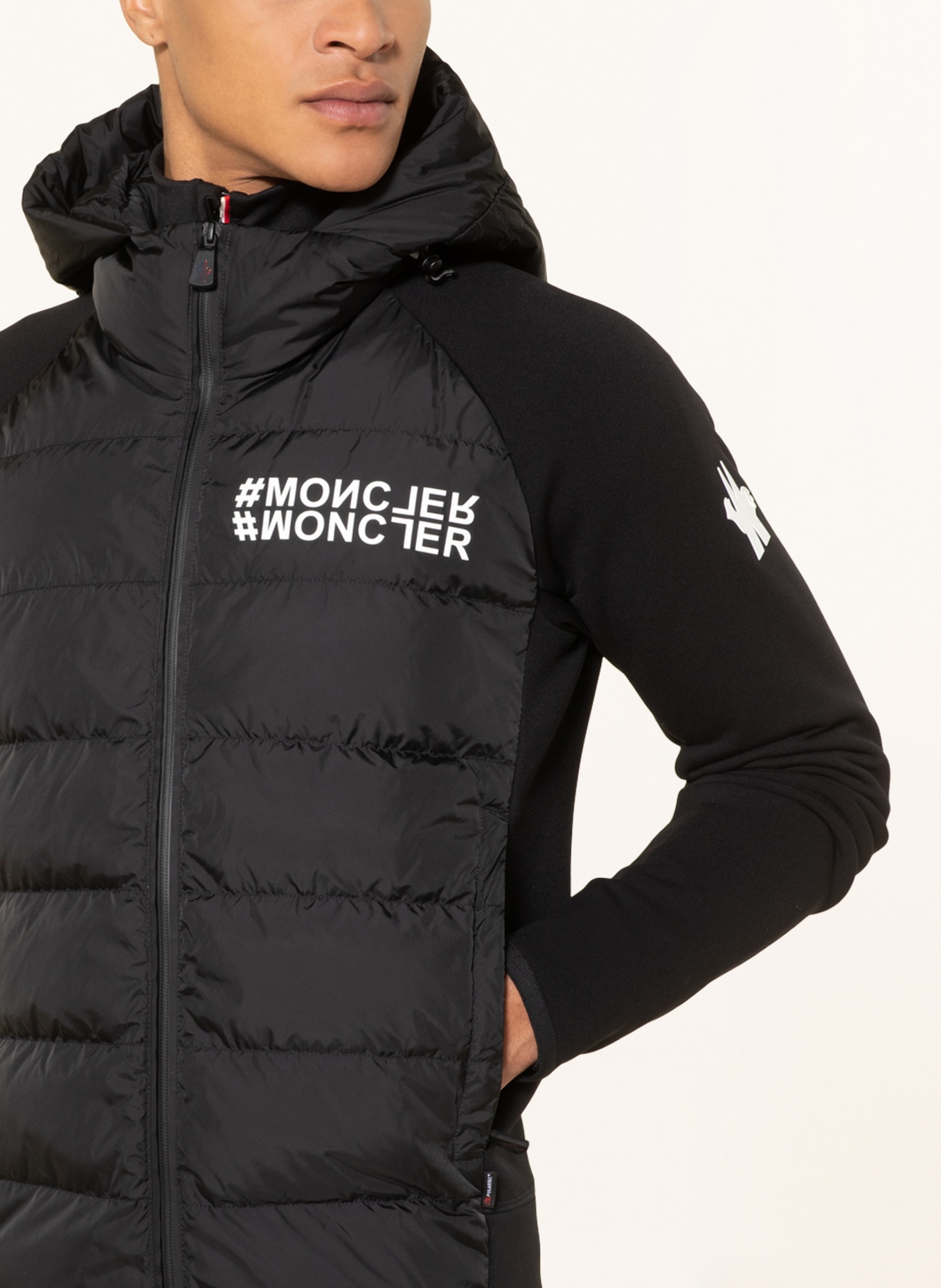 MONCLER GRENOBLE Down jacket in mixed materials, Color: BLACK (Image 5)