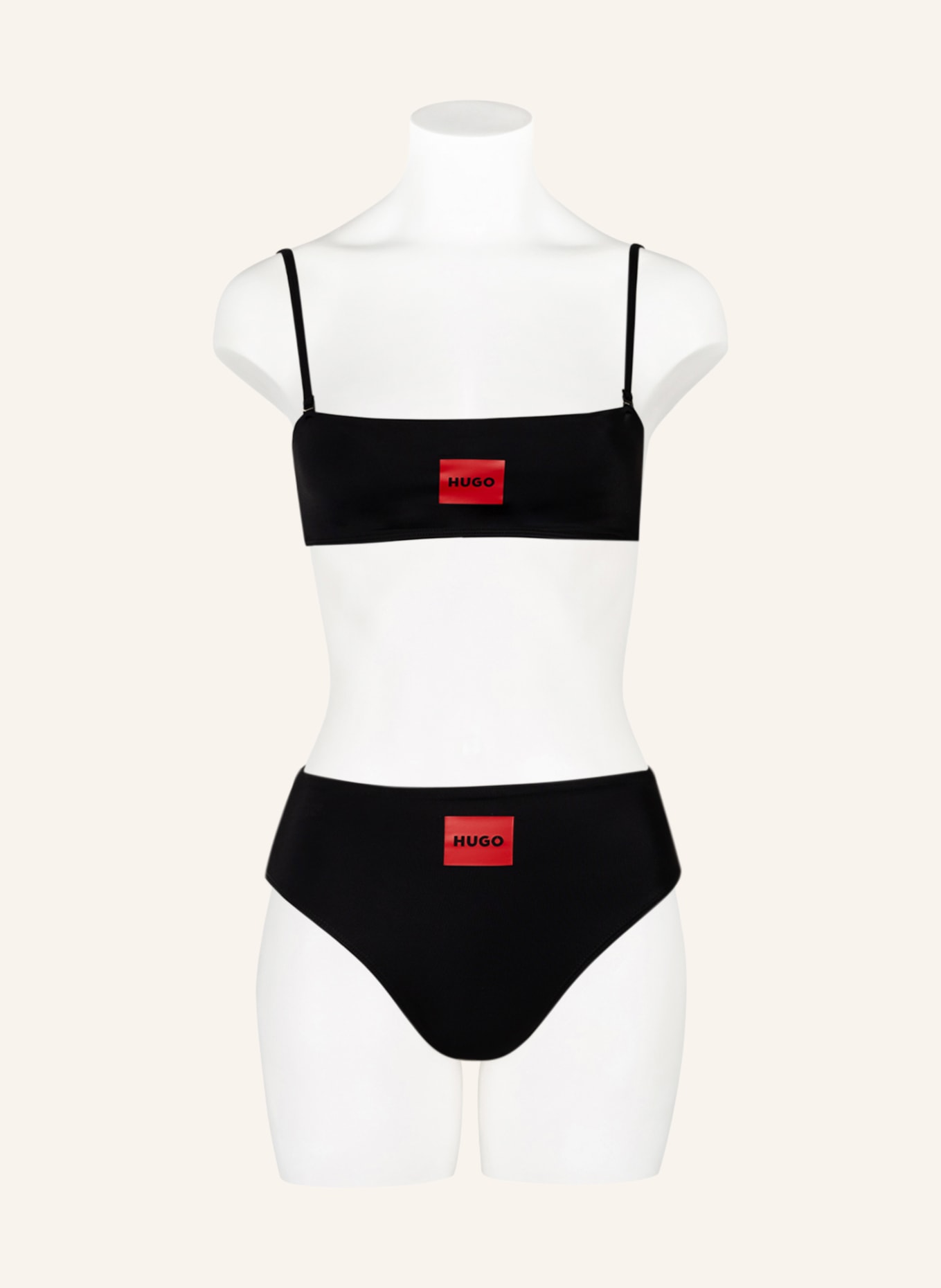 HUGO High waist bikini bottoms RED LABEL , Color: BLACK (Image 2)