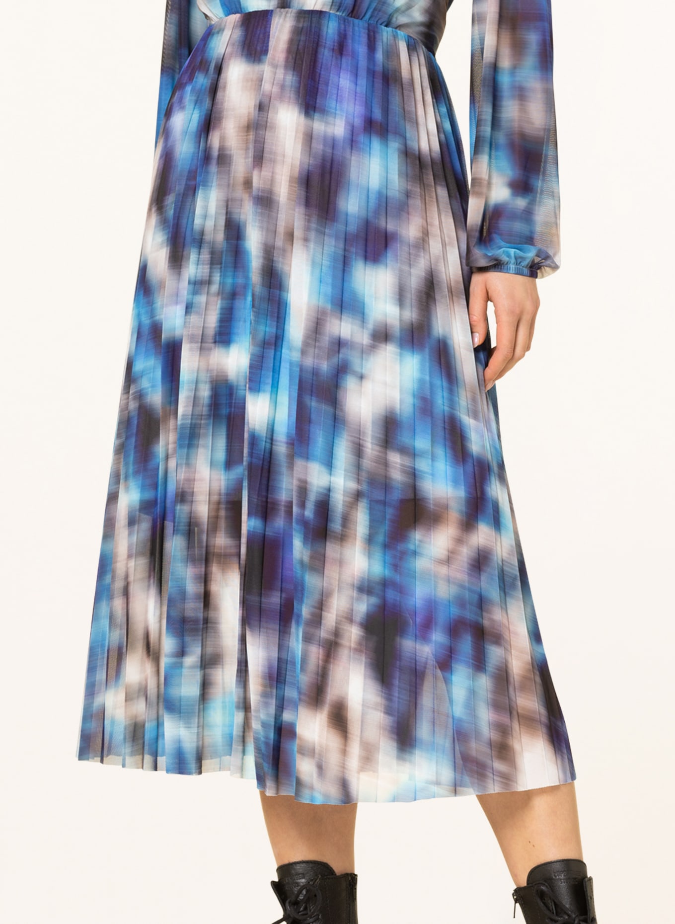 CINQUE Mesh dress CICIPRIA, Color: LIGHT BLUE/ BEIGE/ BLUE (Image 4)
