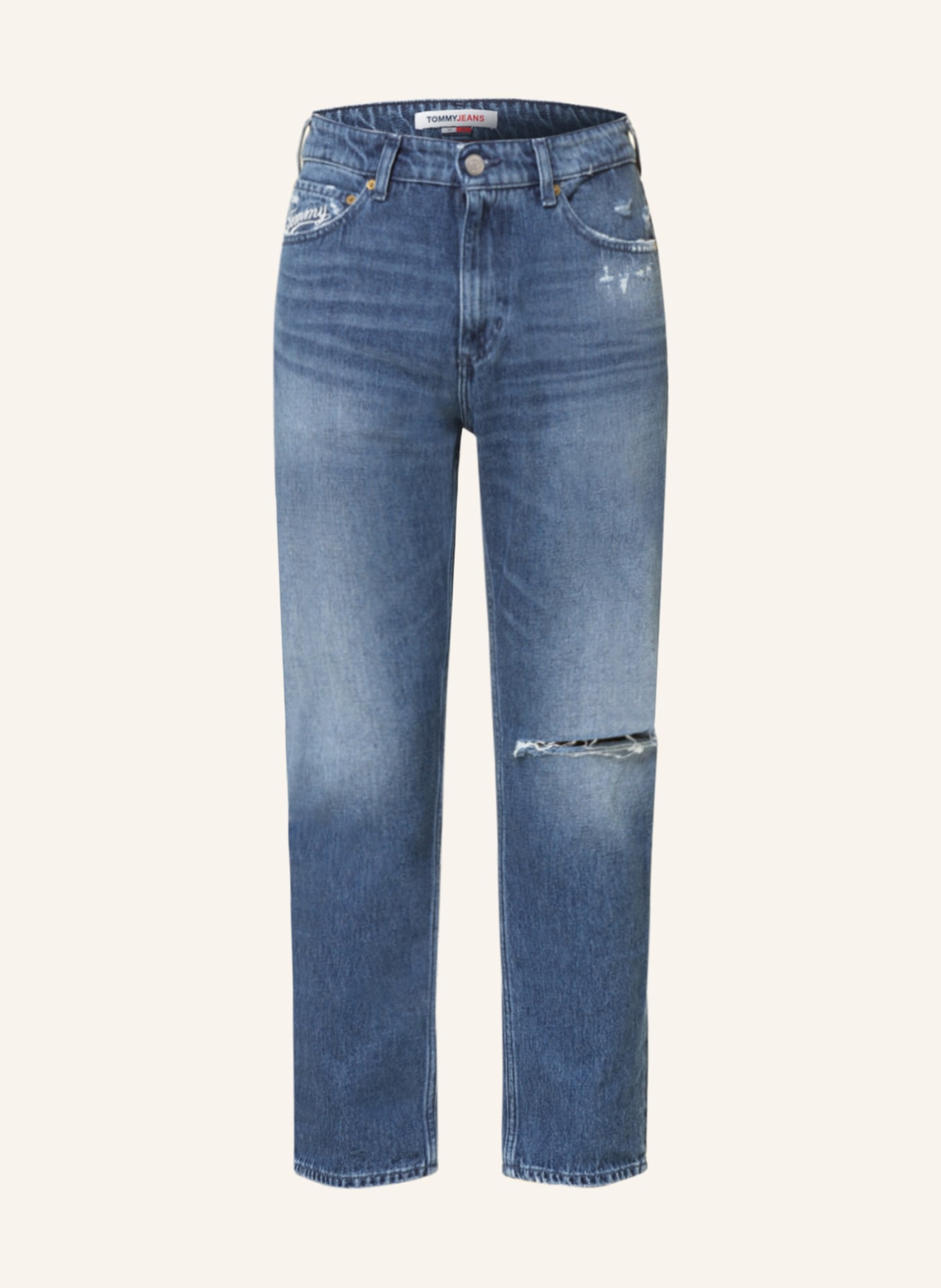TOMMY JEANS Destroyed Jeans SCANTON Slim Fit, Farbe: 1A5 Denim Medium 02 (Bild 1)
