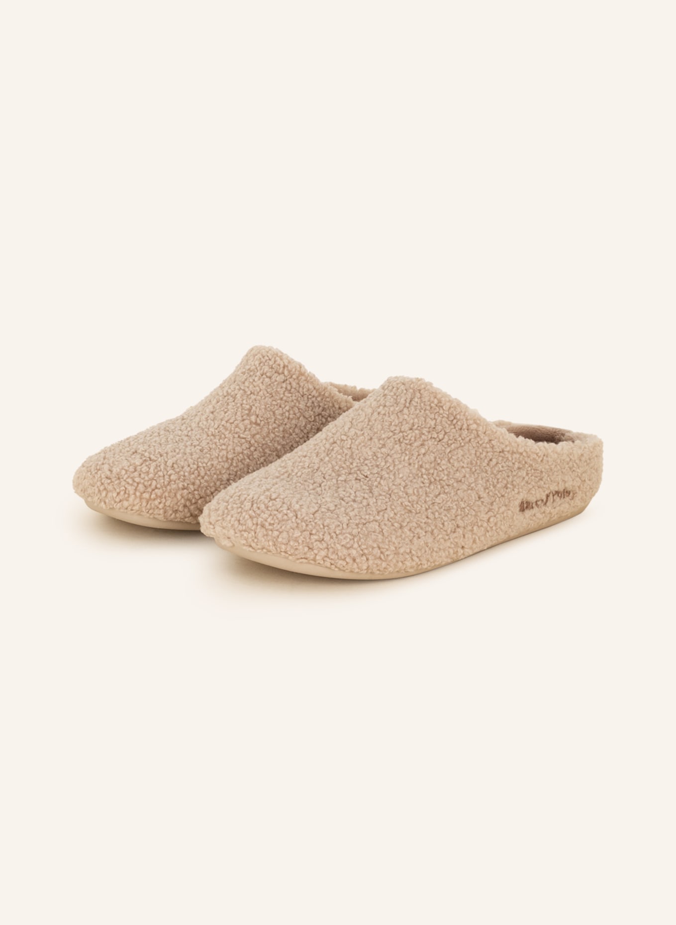 Marc O'Polo Slippers made of teddy, Color: BEIGE (Image 1)