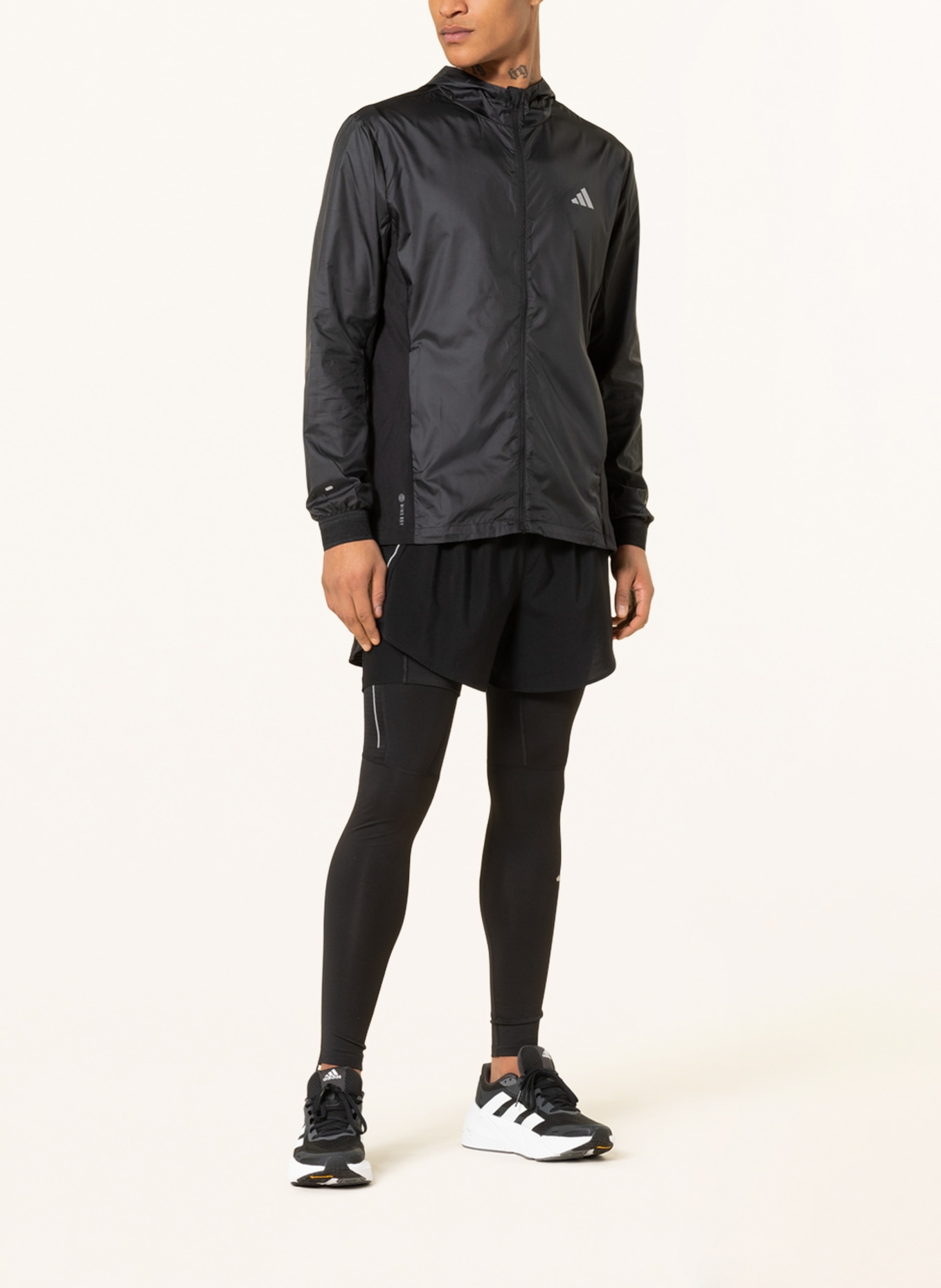 adidas Running tights OWN THE RUN with mesh , Color: BLACK (Image 2)