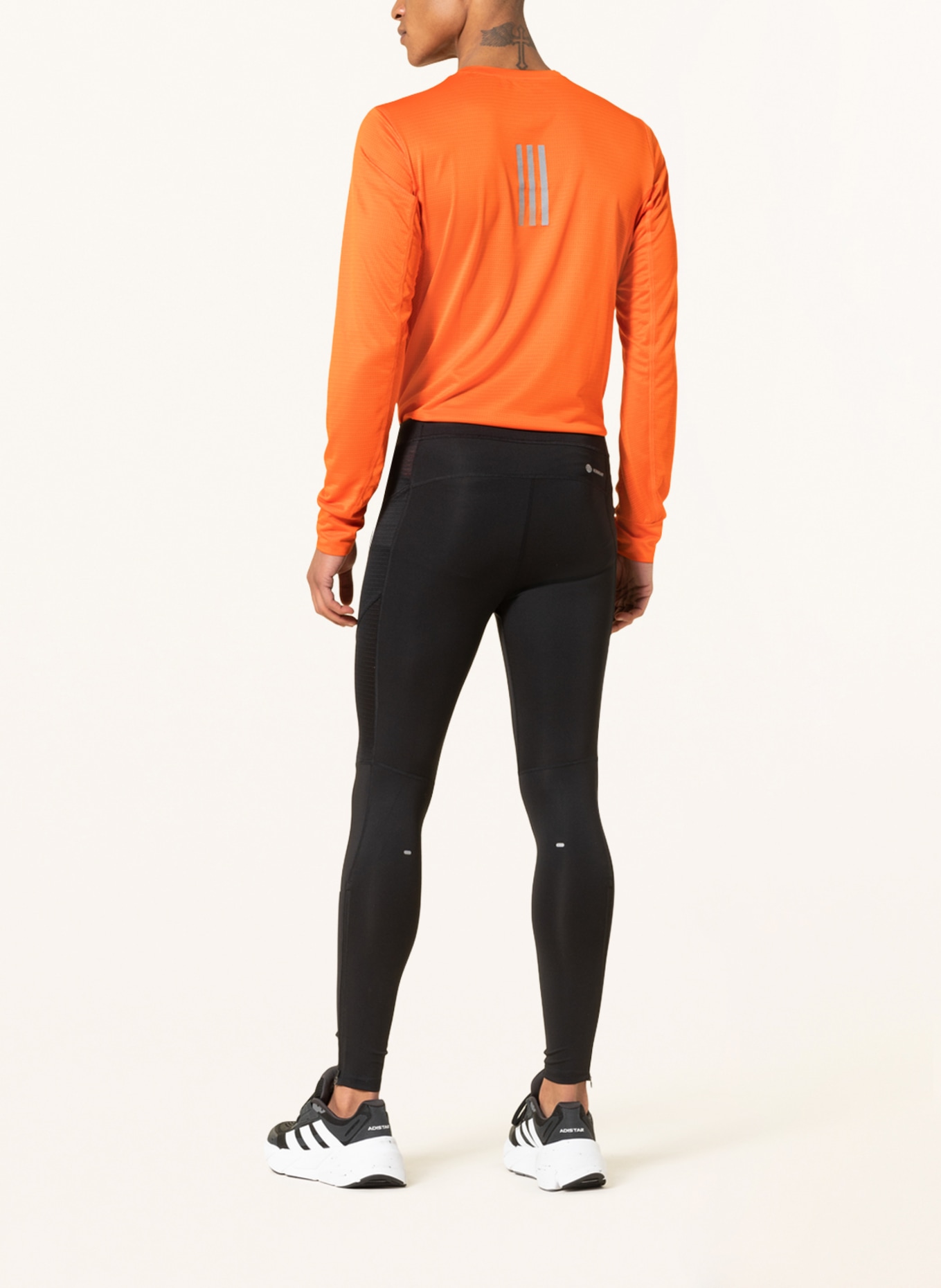 adidas Running tights OWN THE RUN with mesh , Color: BLACK (Image 3)