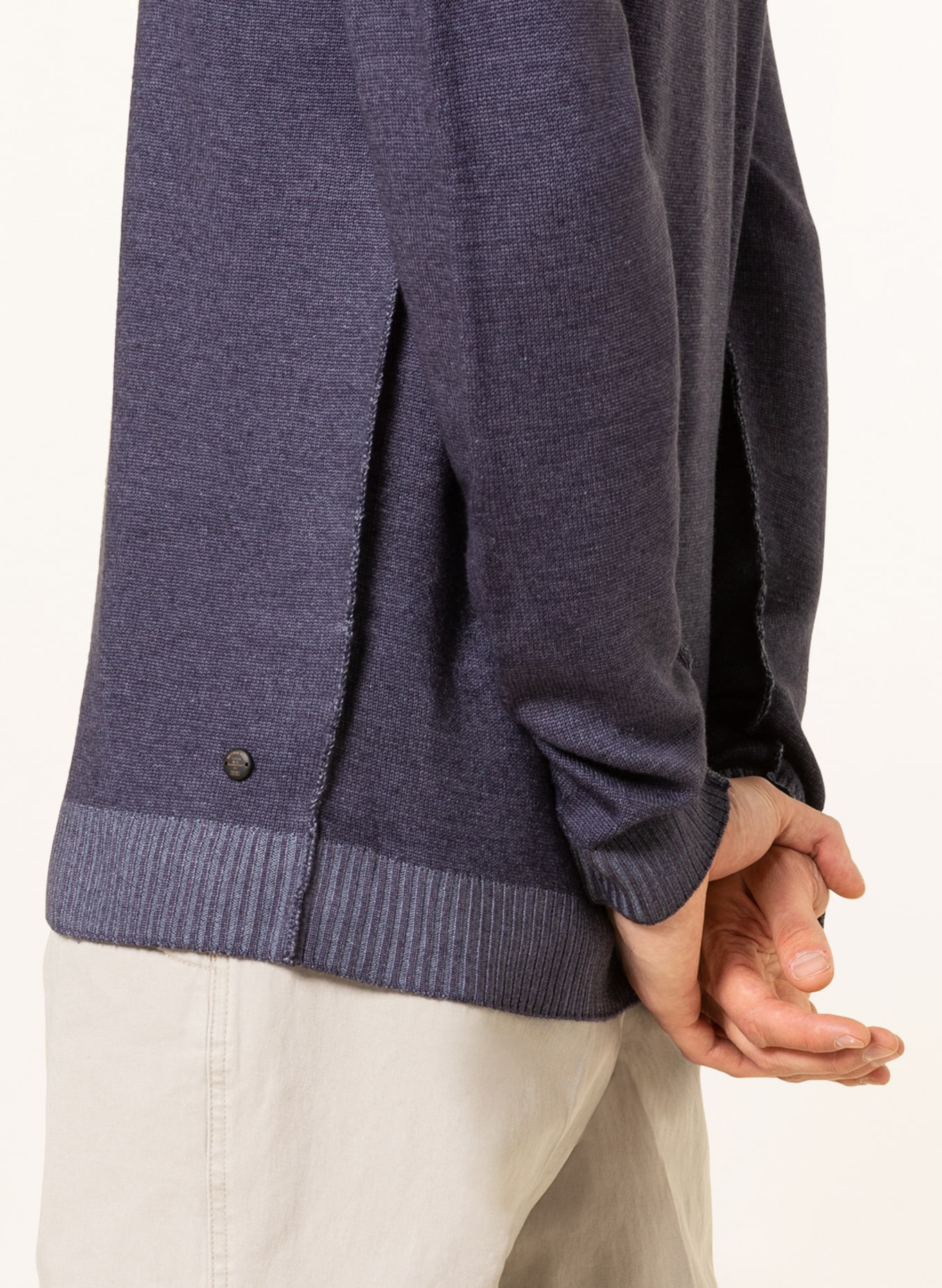 BETTER RICH Sweter FERRY z dodatkiem wełny merino, Kolor: GRANATOWY (Obrazek 4)