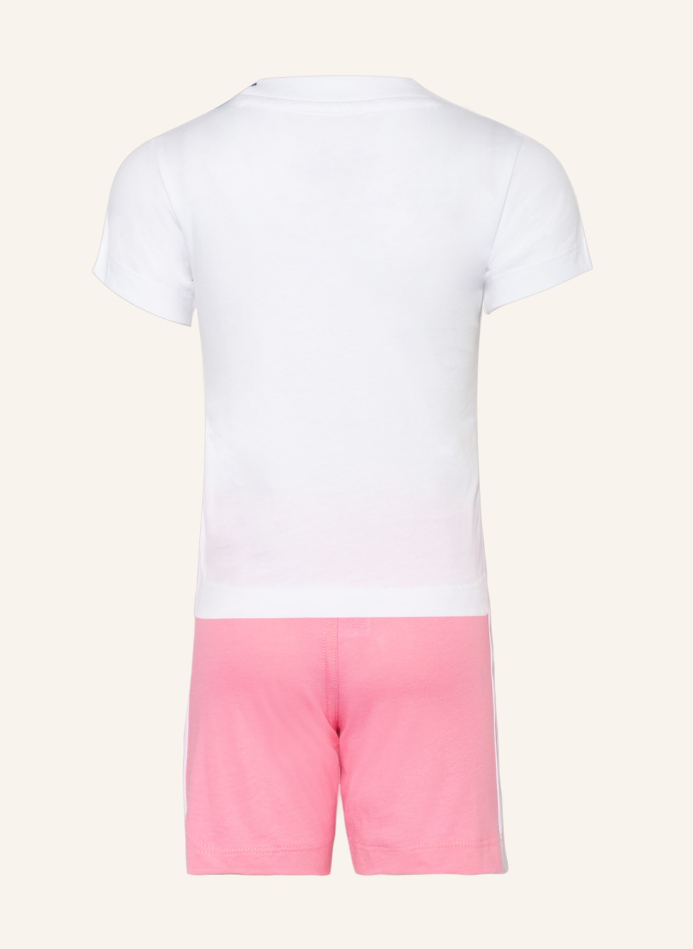 adidas Originals Zestaw: T-shirt i szorty, Kolor: BIAŁY/ RÓŻOWY (Obrazek 2)