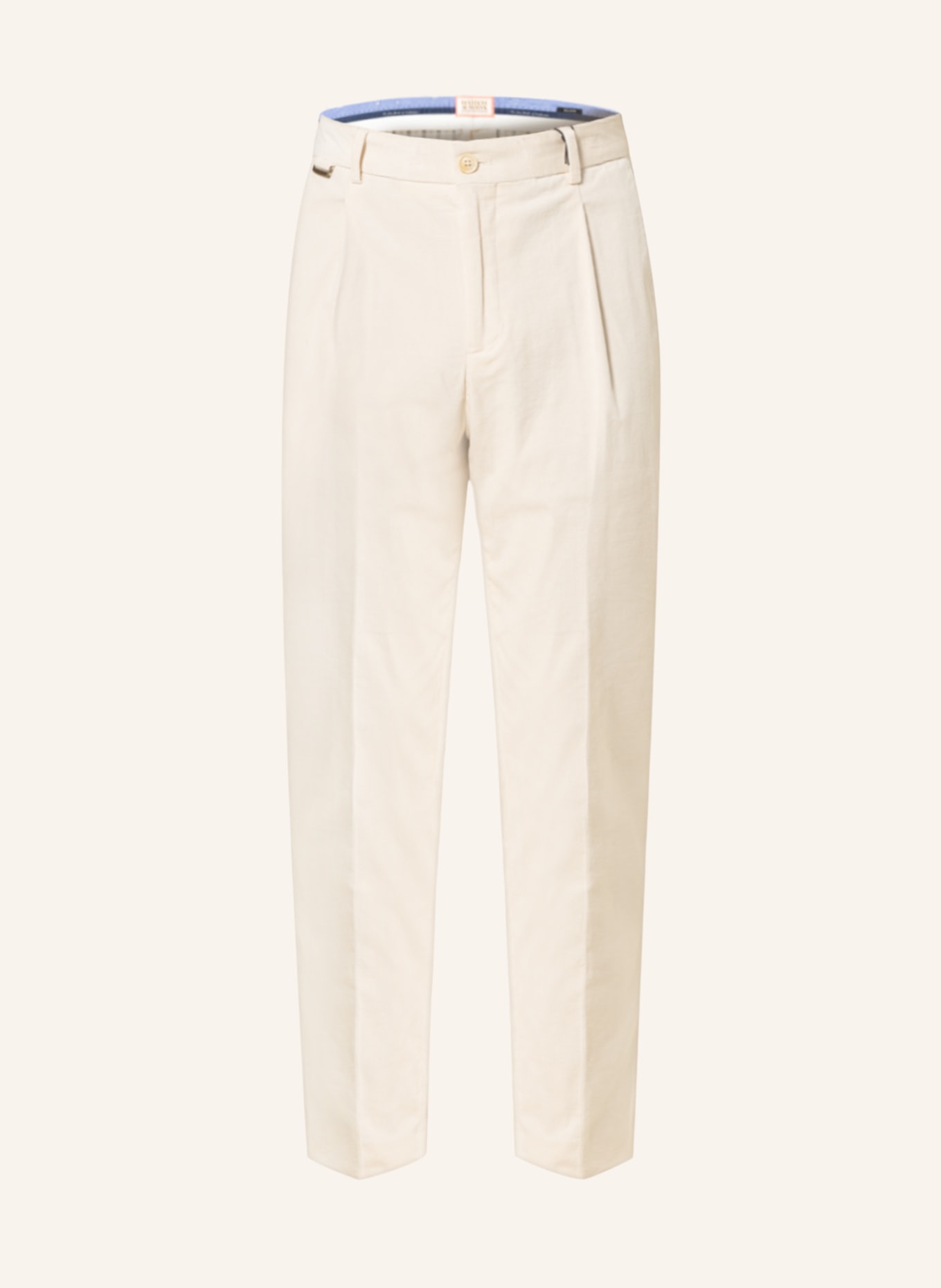 SCOTCH & SODA Manšestrové kalhoty BLAKE Regular Slim Fit, Barva: KRÉMOVÁ (Obrázek 1)