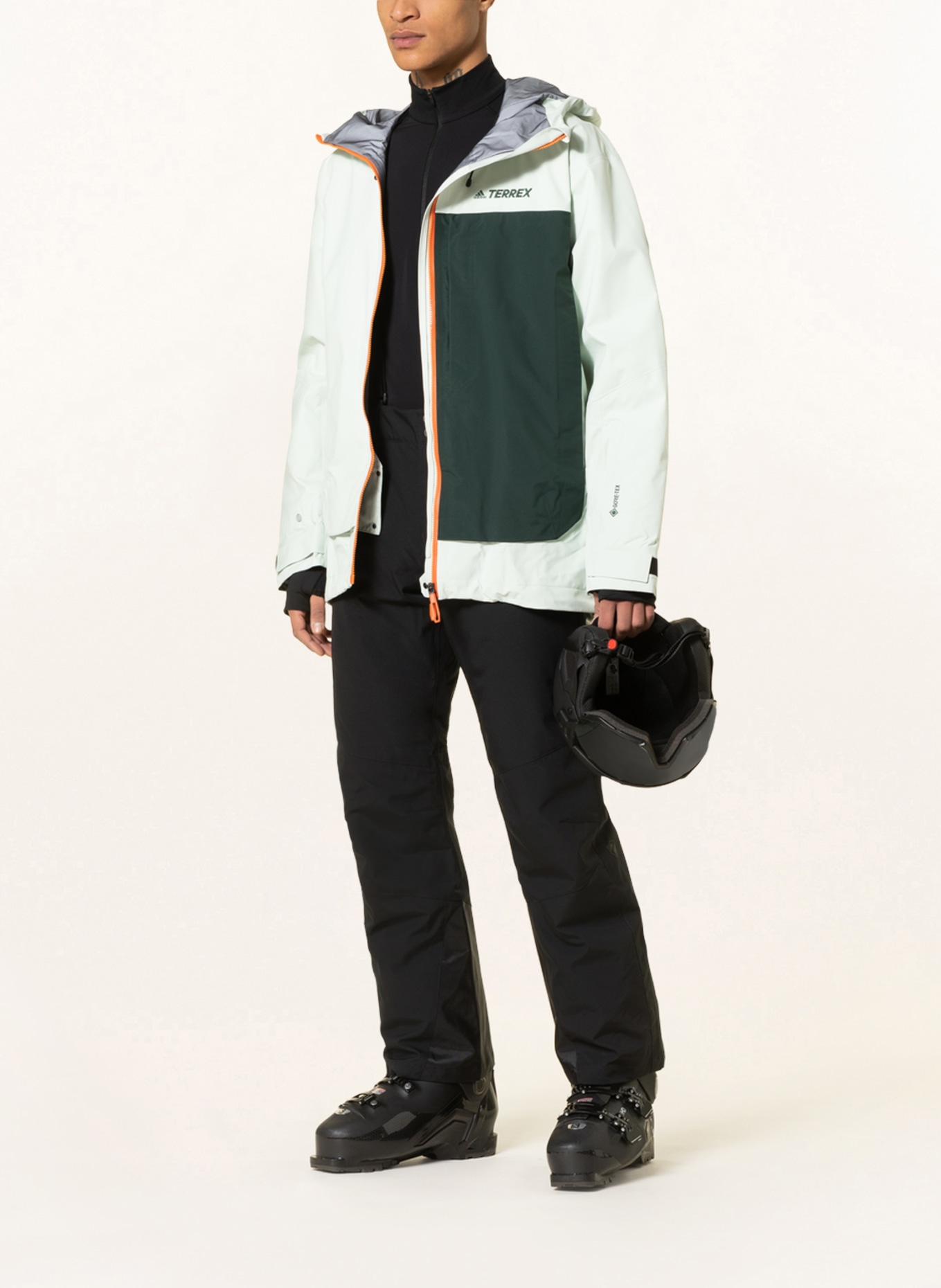 adidas Hardshell ski jacket TERREX MYSHELTER GTX, Color: MINT/ DARK GREEN (Image 2)