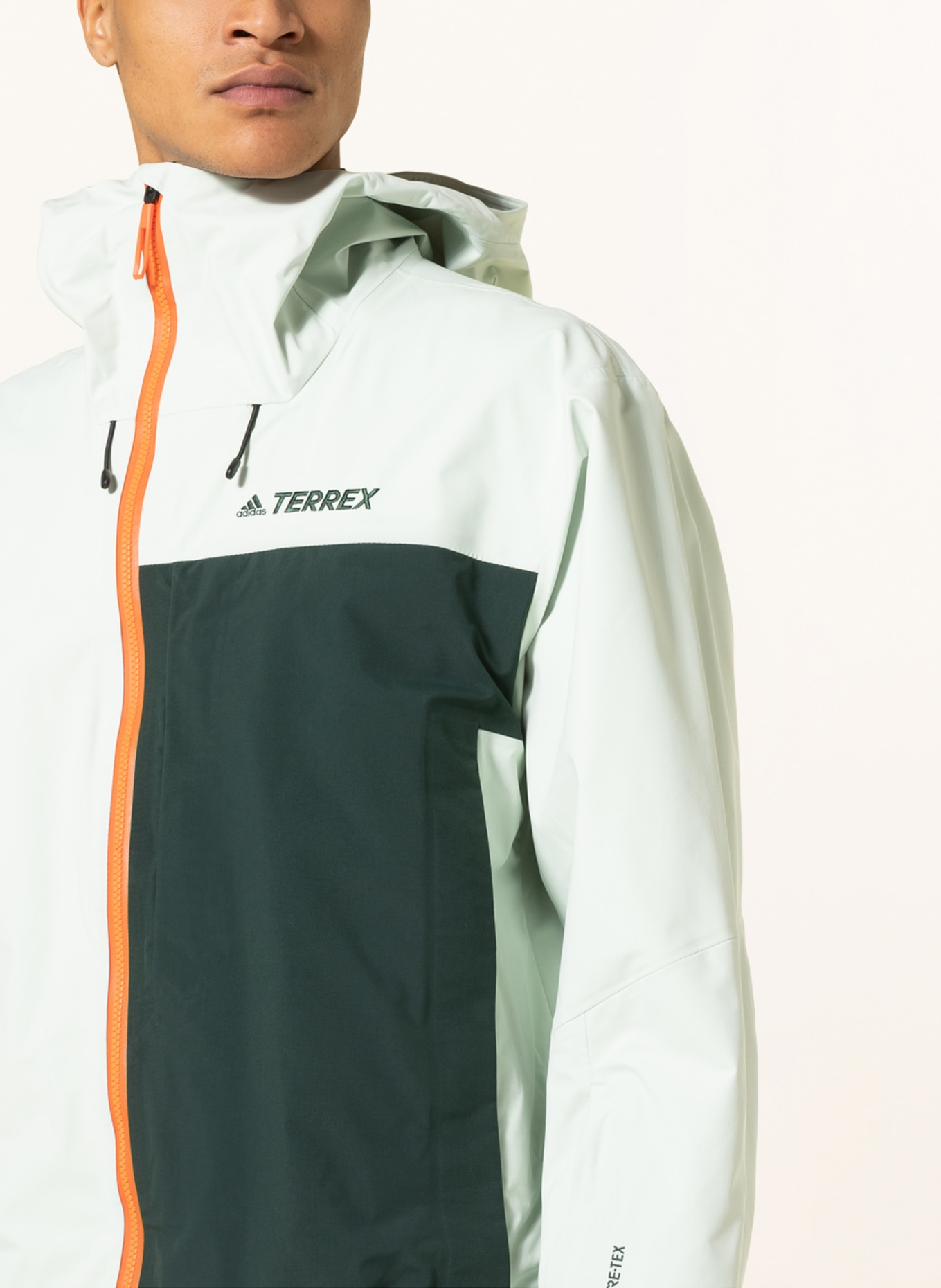 adidas Hardshellová lyžařská bunda TERREX MYSHELTER GTX, Barva: MÁTOVÁ/ TMAVĚ ZELENÁ (Obrázek 5)
