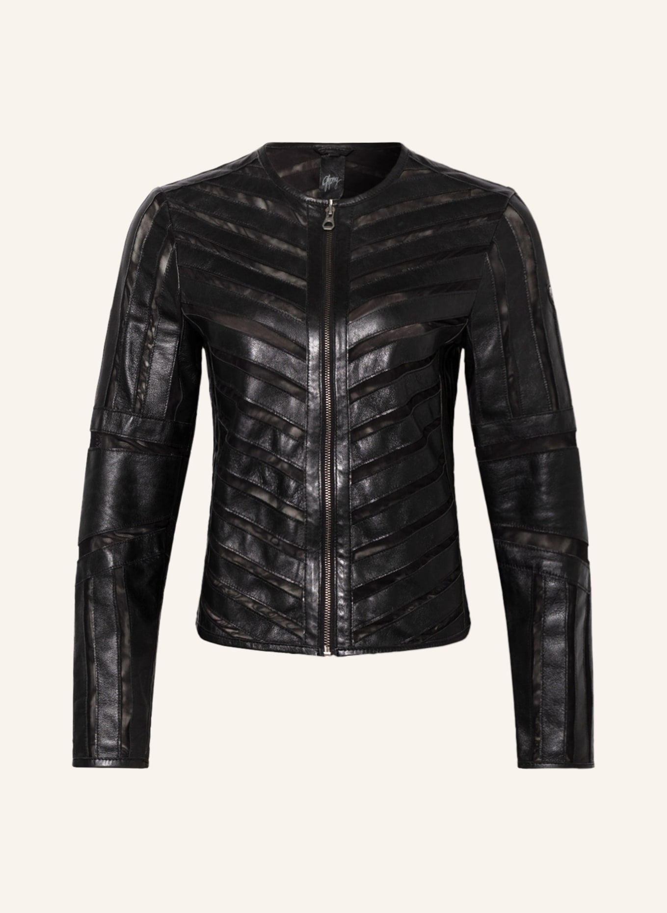 gipsy Leather jacket GGSURI in mixed materials , Color: BLACK (Image 1)