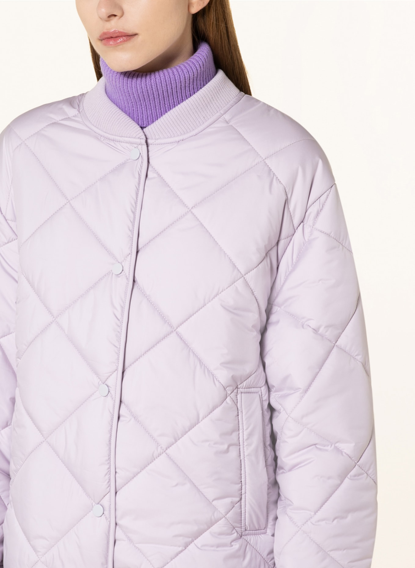 STAND STUDIO Quilted jacket SPRING, Color: LIGHT PURPLE (Image 4)
