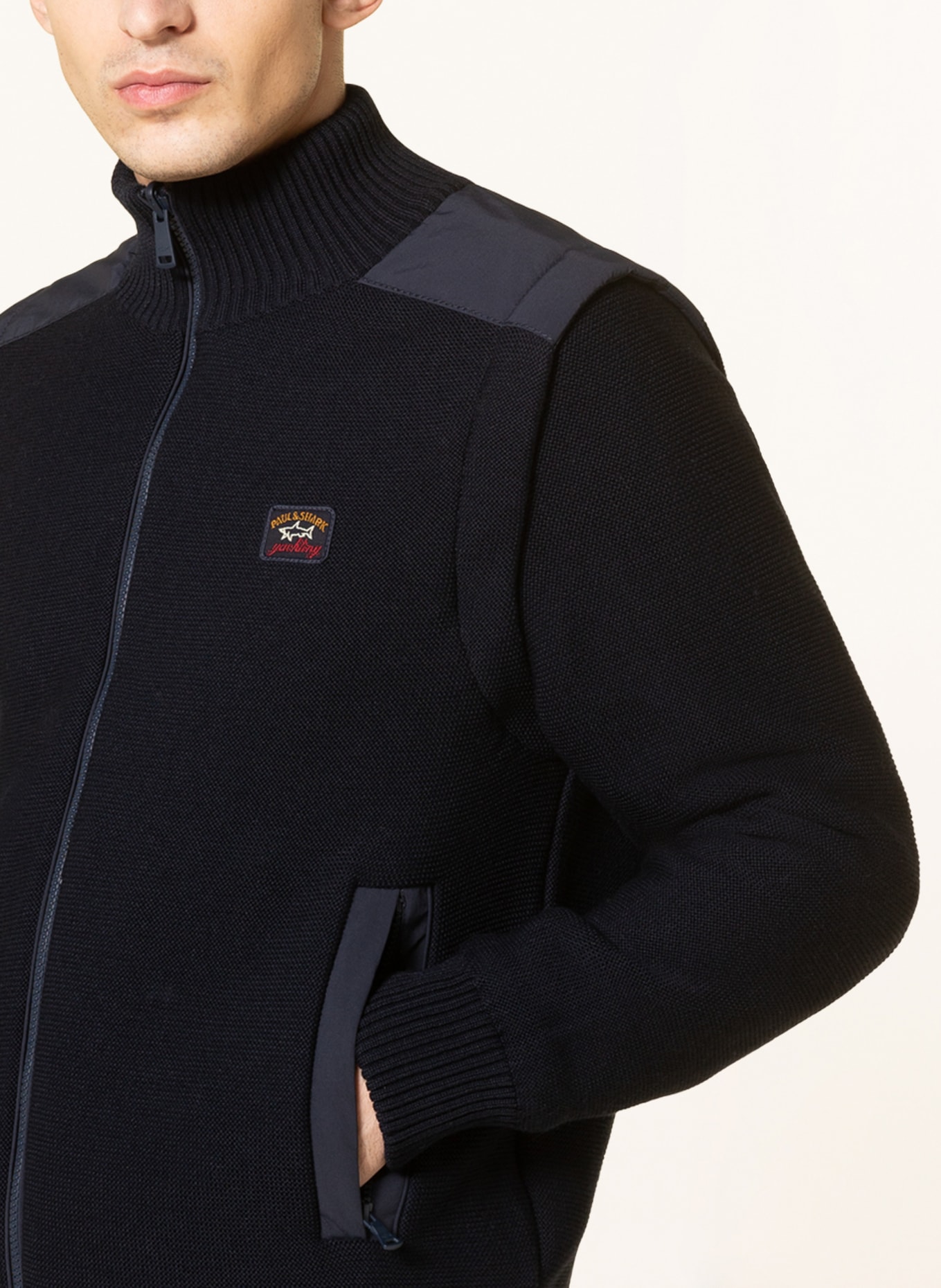 PAUL & SHARK Oboustranný pletený kabátek s odnímatelným límcem , Barva: TMAVĚ MODRÁ (Obrázek 6)