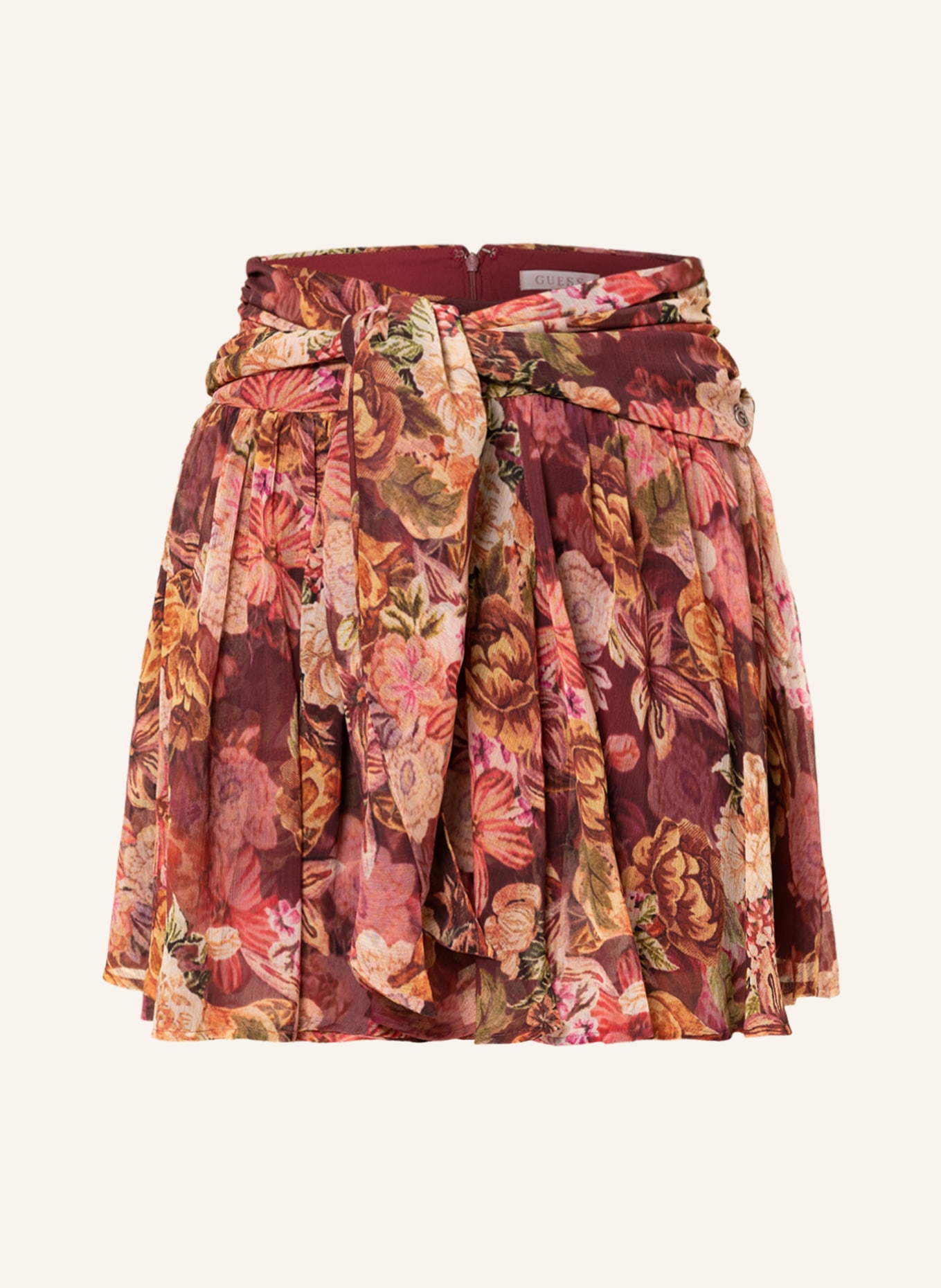 GUESS Skirt AMAN , Color: DARK RED/ GREEN (Image 1)