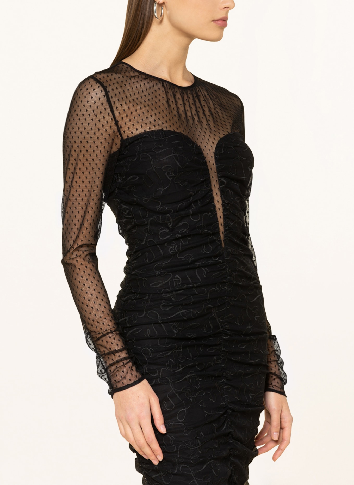 Lala Berlin DYMOND mesh dress , Color: BLACK (Image 4)