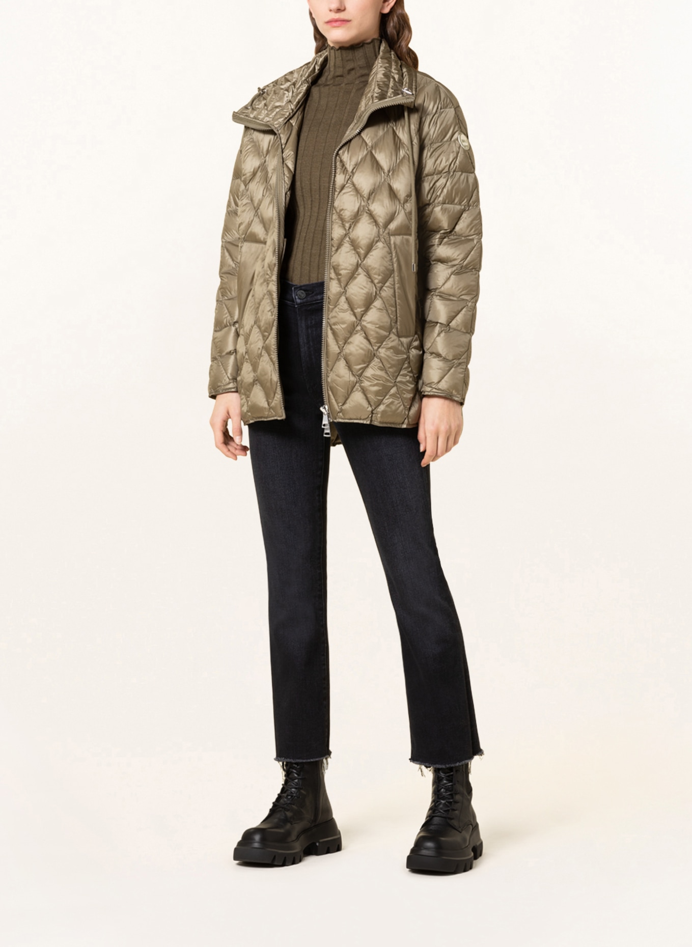 No.1 Como Quilted jacket CARO, Color: OLIVE (Image 2)
