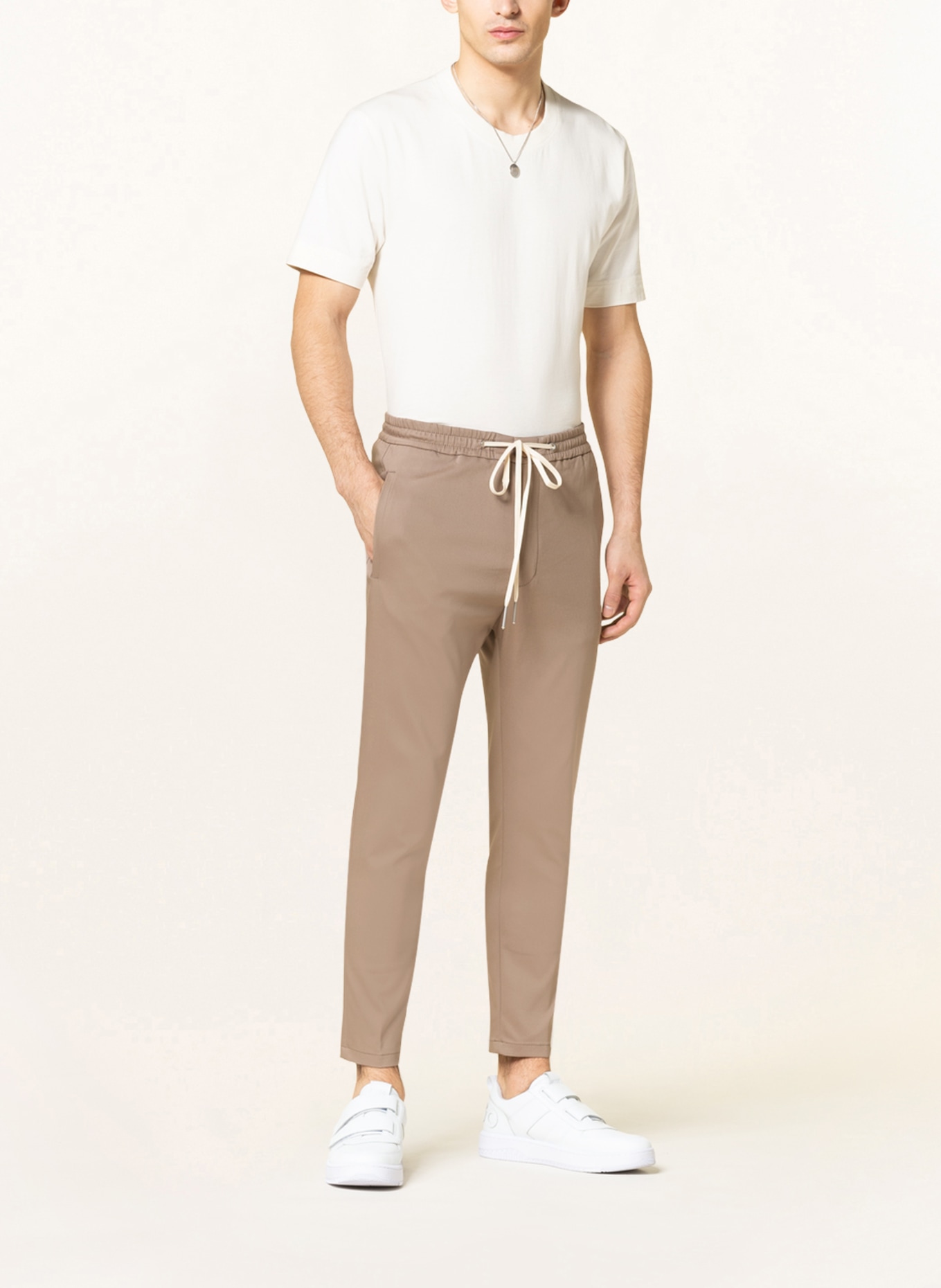 DRYKORN Spodnie garniturowe JEGER w stylu dresowym extra slim fit , Kolor: CAMELOWY (Obrazek 3)