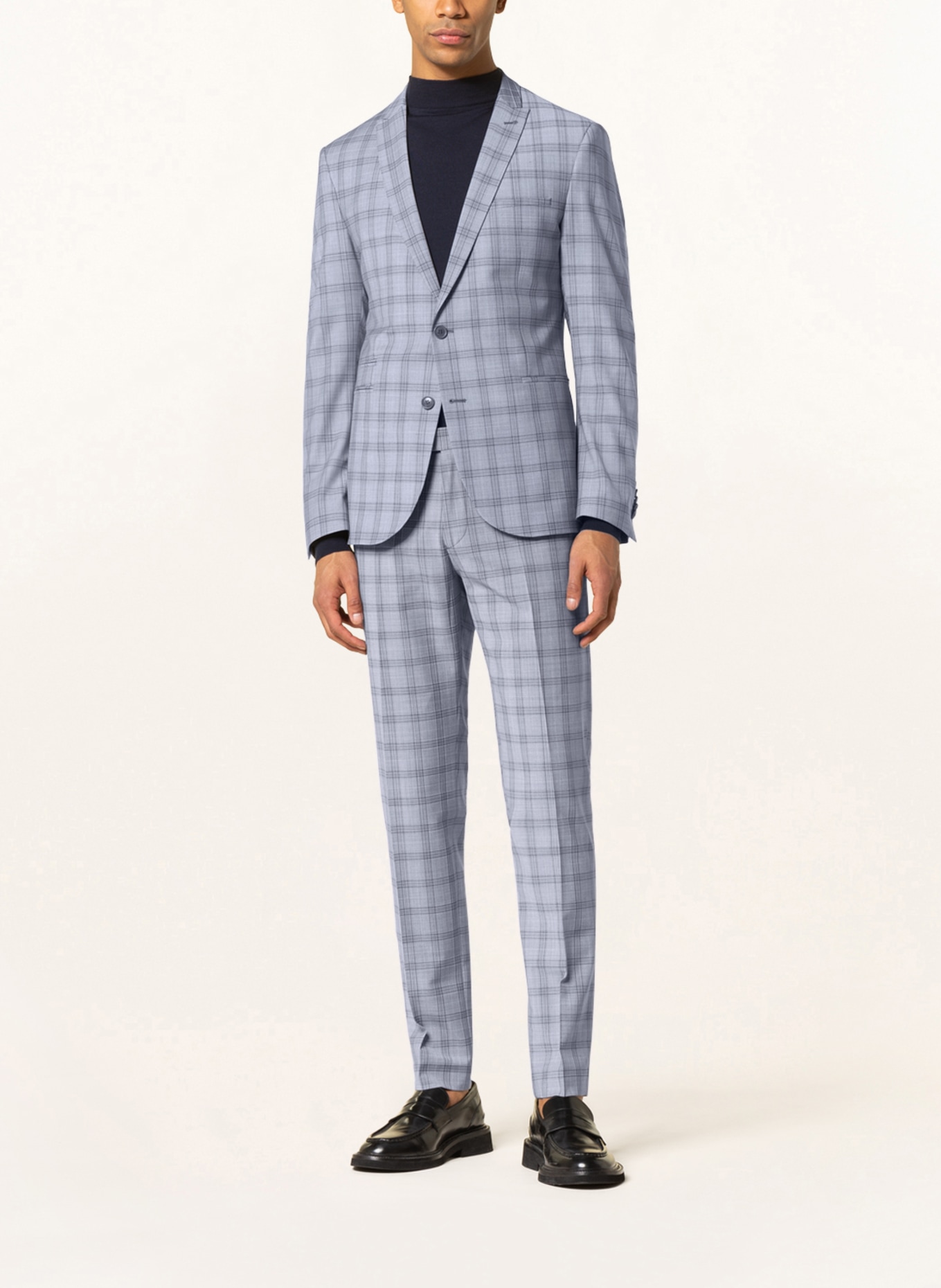 DRYKORN Oblekové sako IRVING Extra Slim Fit: TMAVĚ MODRÁ / MODRÁ